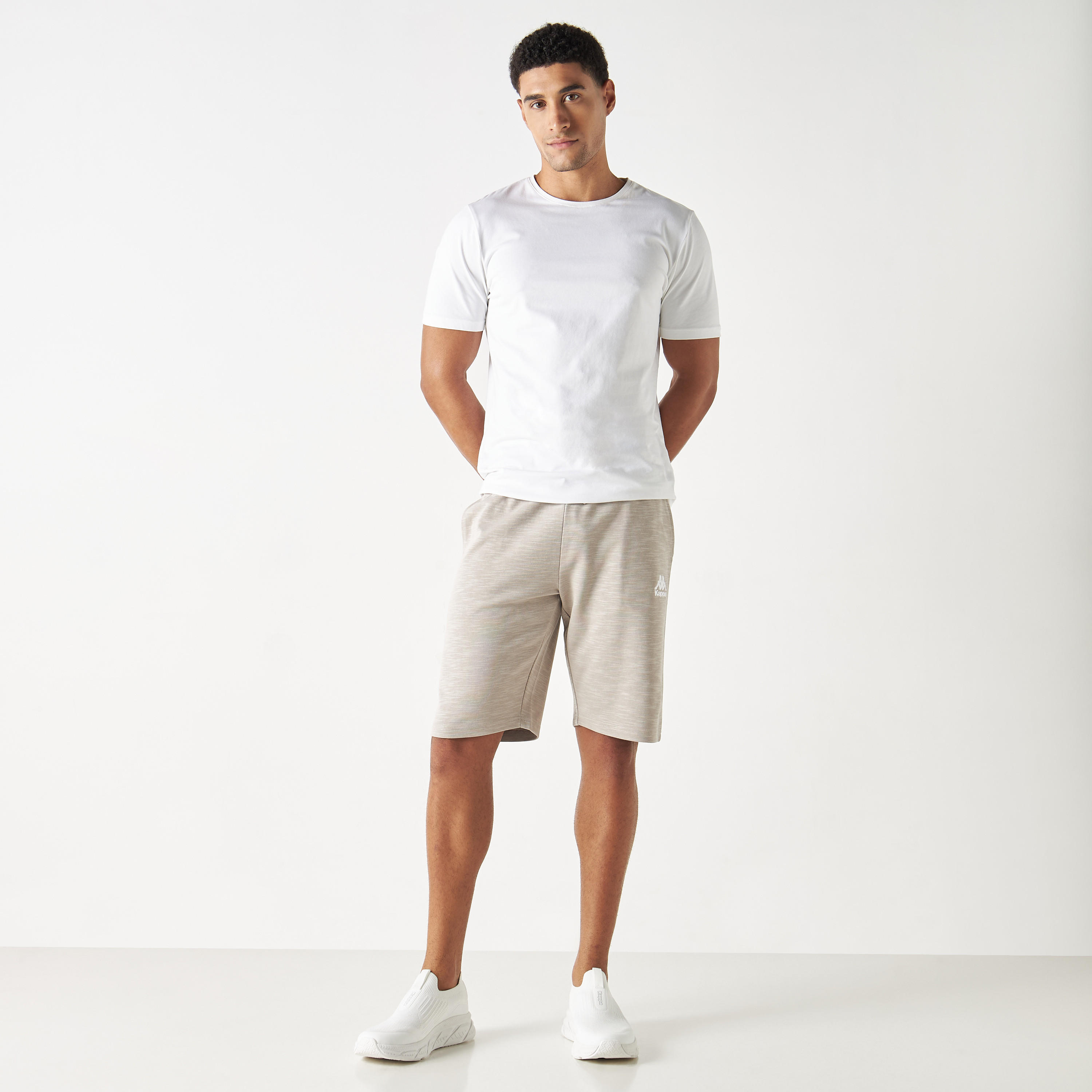 Kappa Logo Embroidered Shorts with Elasticated Waistband and Pockets-men-clothing-bottoms-shorts-image-6