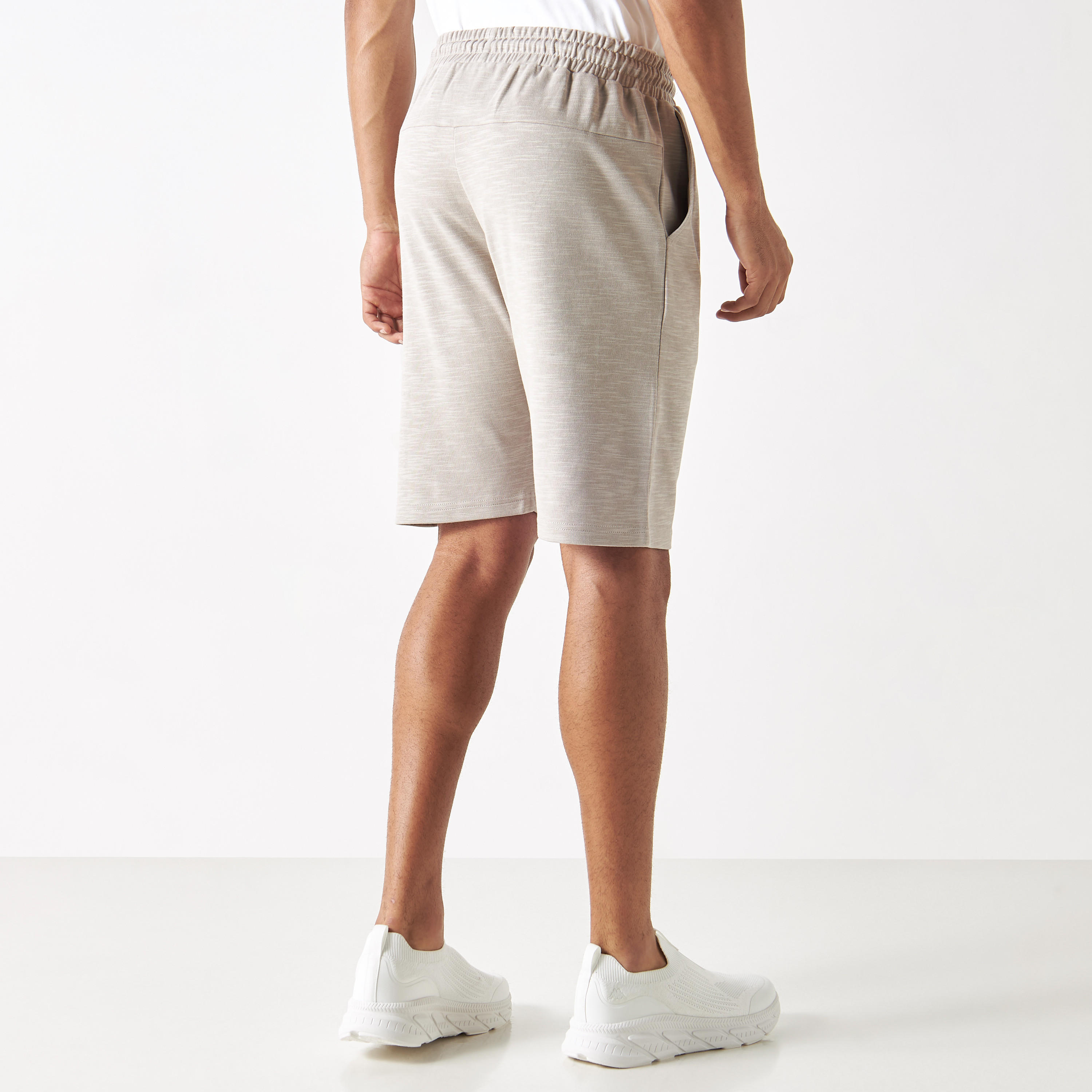 Kappa Logo Embroidered Shorts with Elasticated Waistband and Pockets-men-clothing-bottoms-shorts-image-7