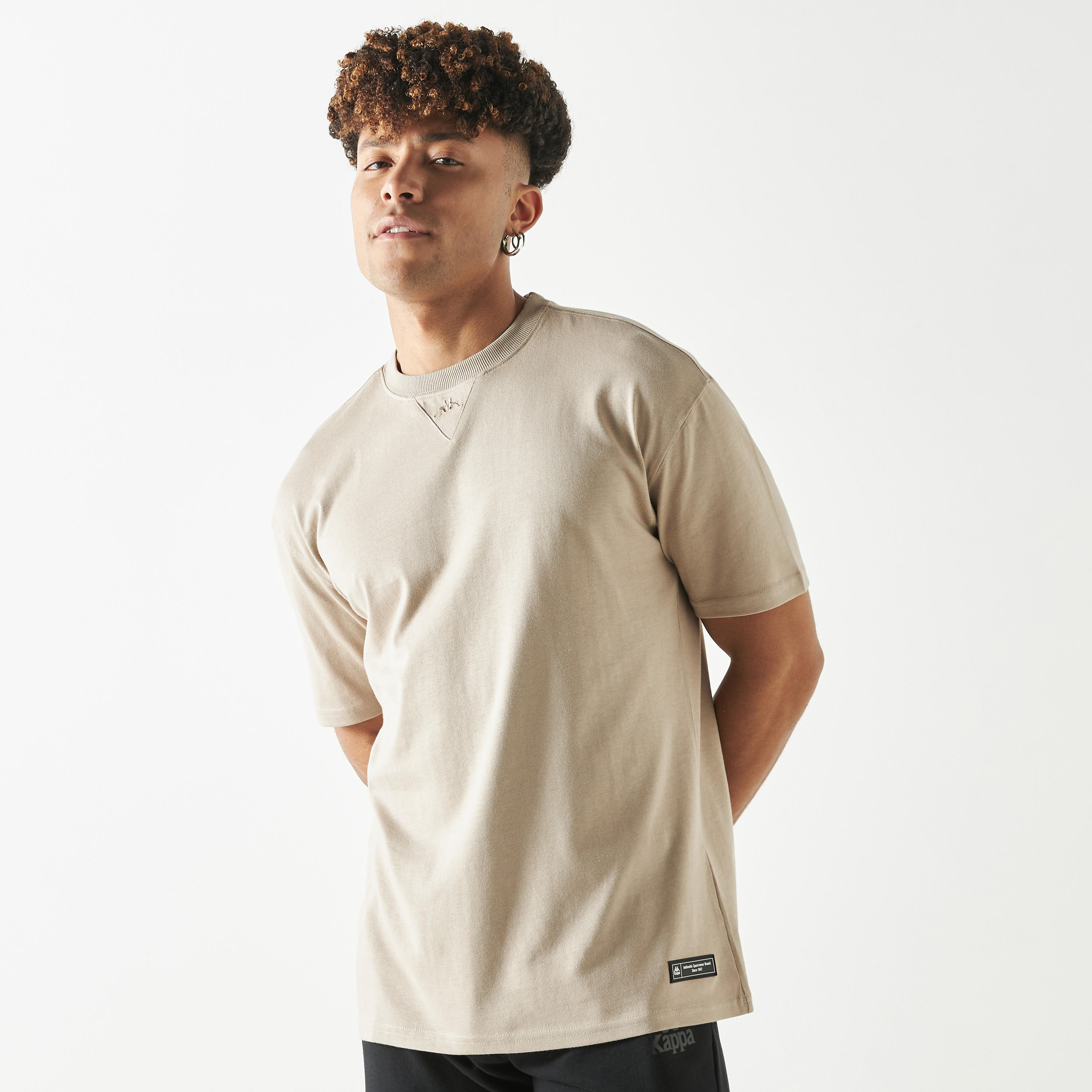 Kappa Oversized T-shirt with Crew Neck and Short Sleeves-men-clothing-sportswearandactivewear-tshirtsandpolos-image-1