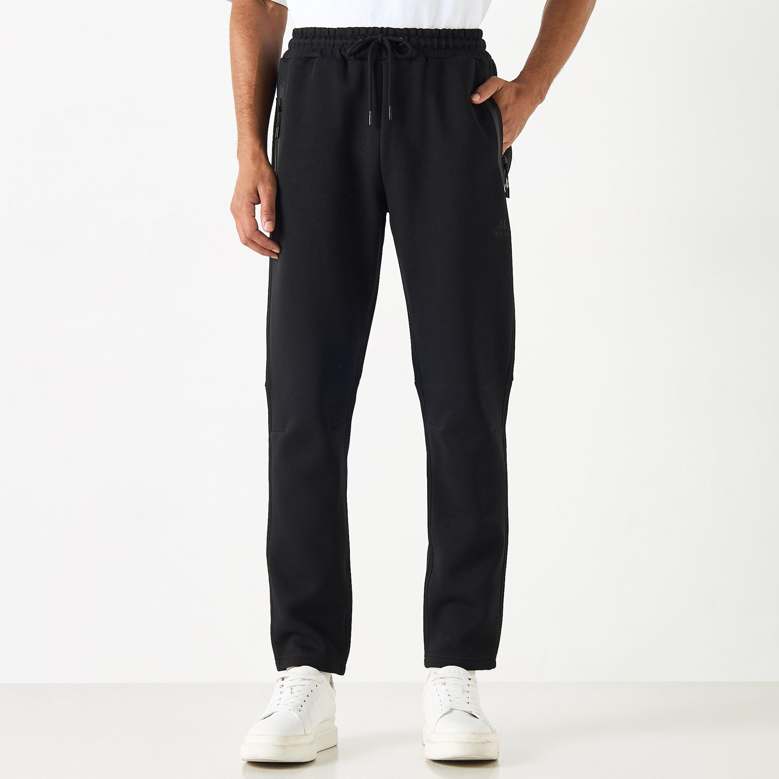 Shop Kappa Track Pants with Drawstring Closure and Pockets