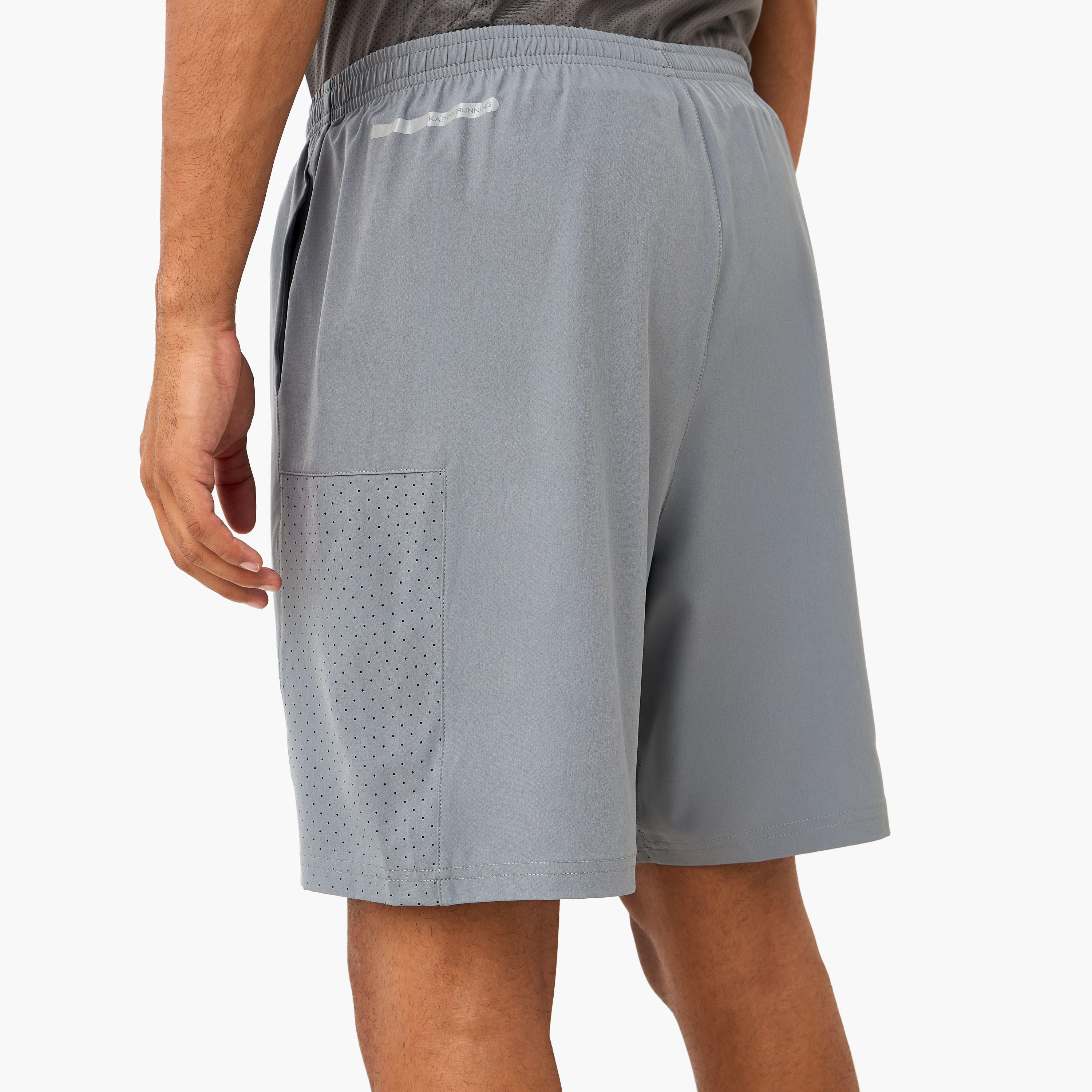 Kappa Logo Print Shorts with Mesh Accent-men-clothing-bottoms-shorts-image-3