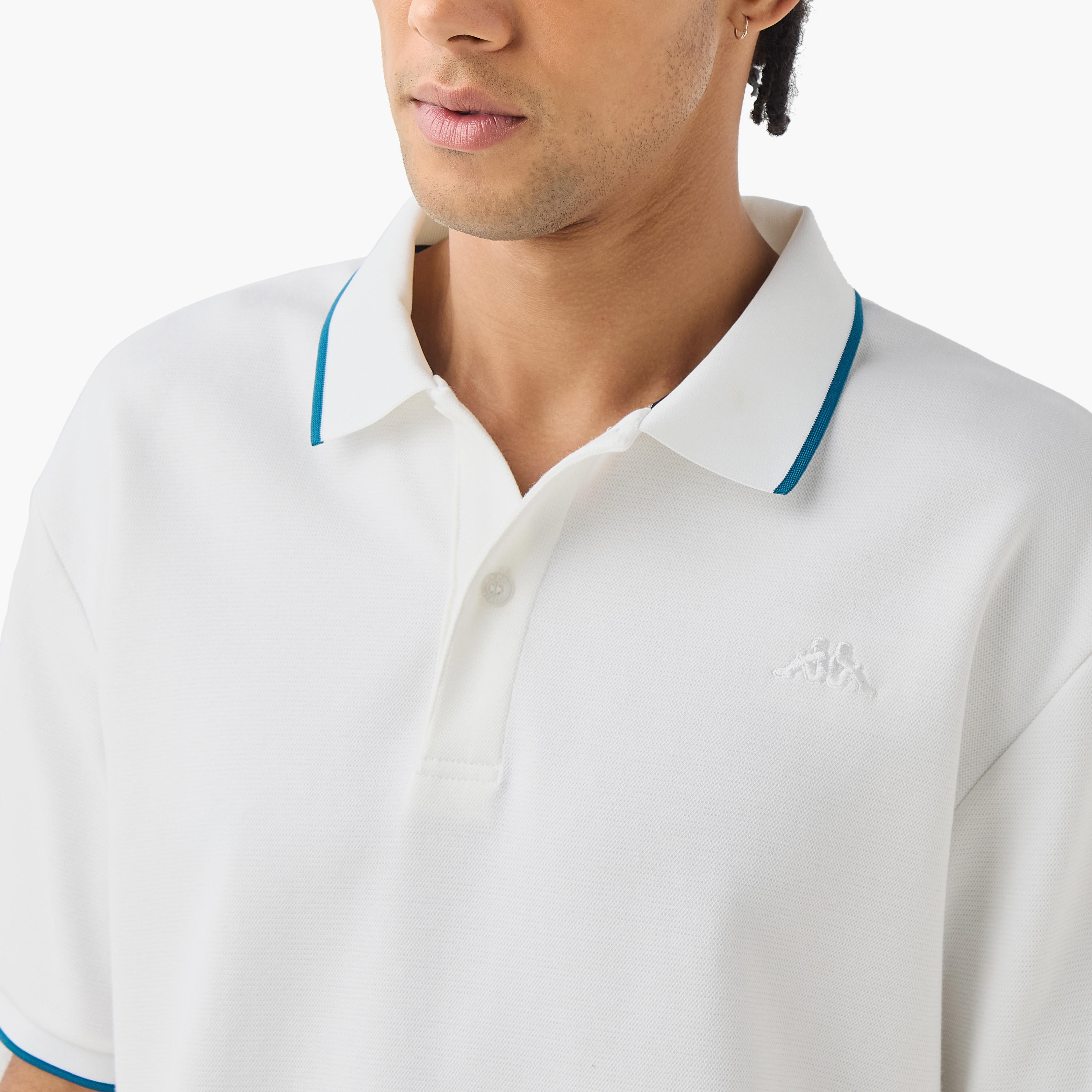 تيشيرت بولو بتطريز شعار وأكمام قصيرة من كابا-men-clothing-tshirtsandpolos-polos-image-4
