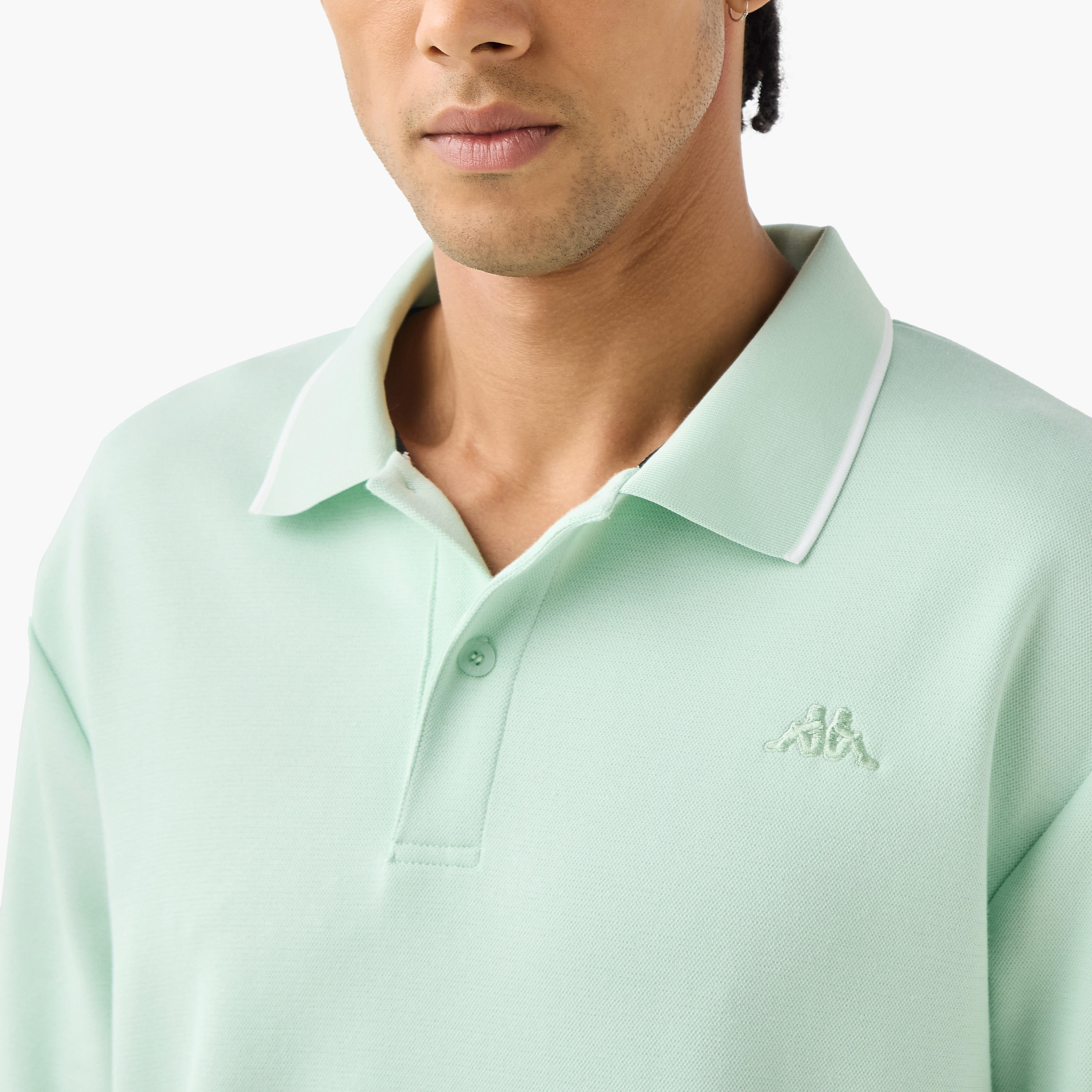 تيشيرت بولو بتطريز شعار وأكمام قصيرة من كابا-men-clothing-tshirtsandpolos-polos-image-6