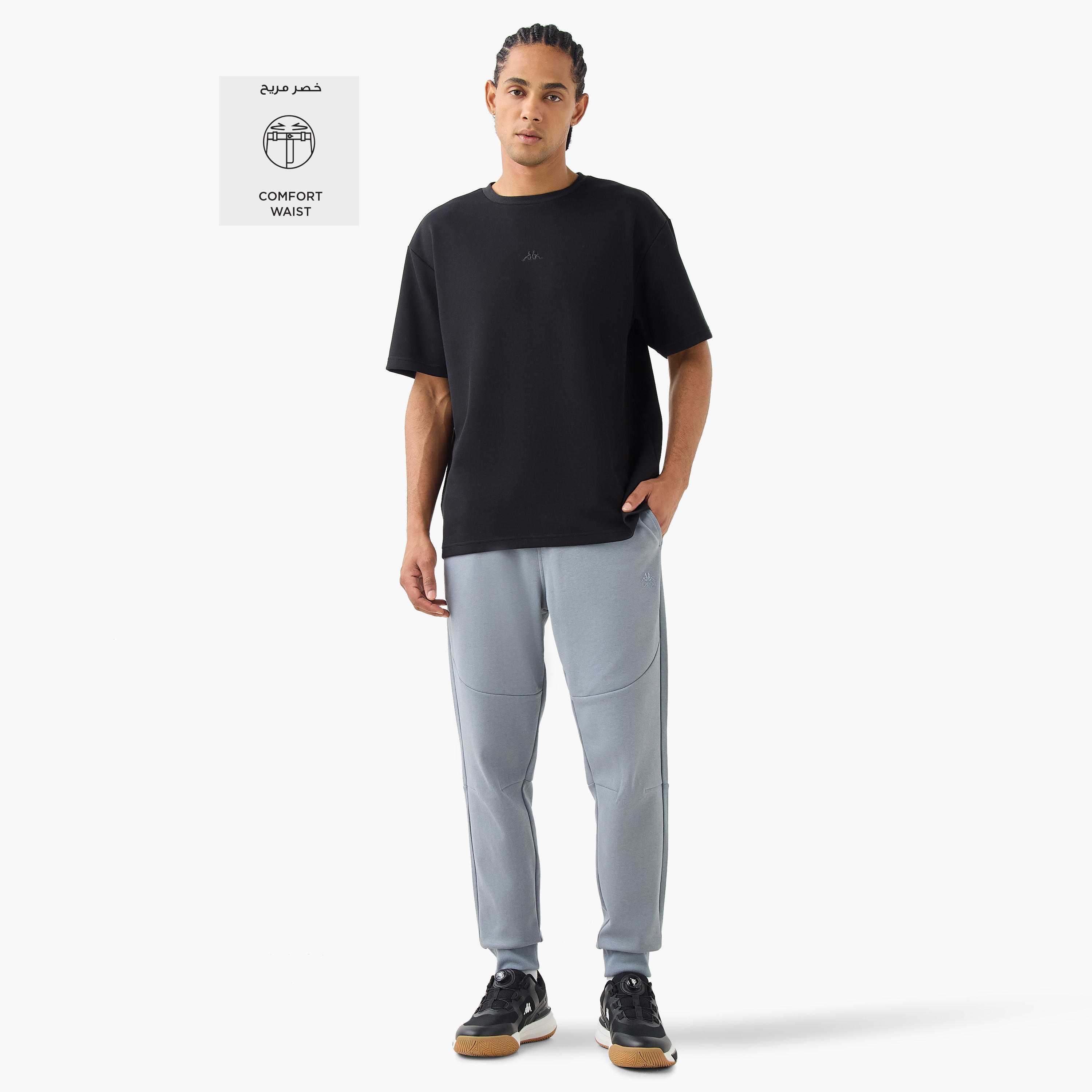 بنطلون رياضي بقصة عادية وجيوب من كابا-men-clothing-sportswearandactivewear-bottoms-joggers-image-2