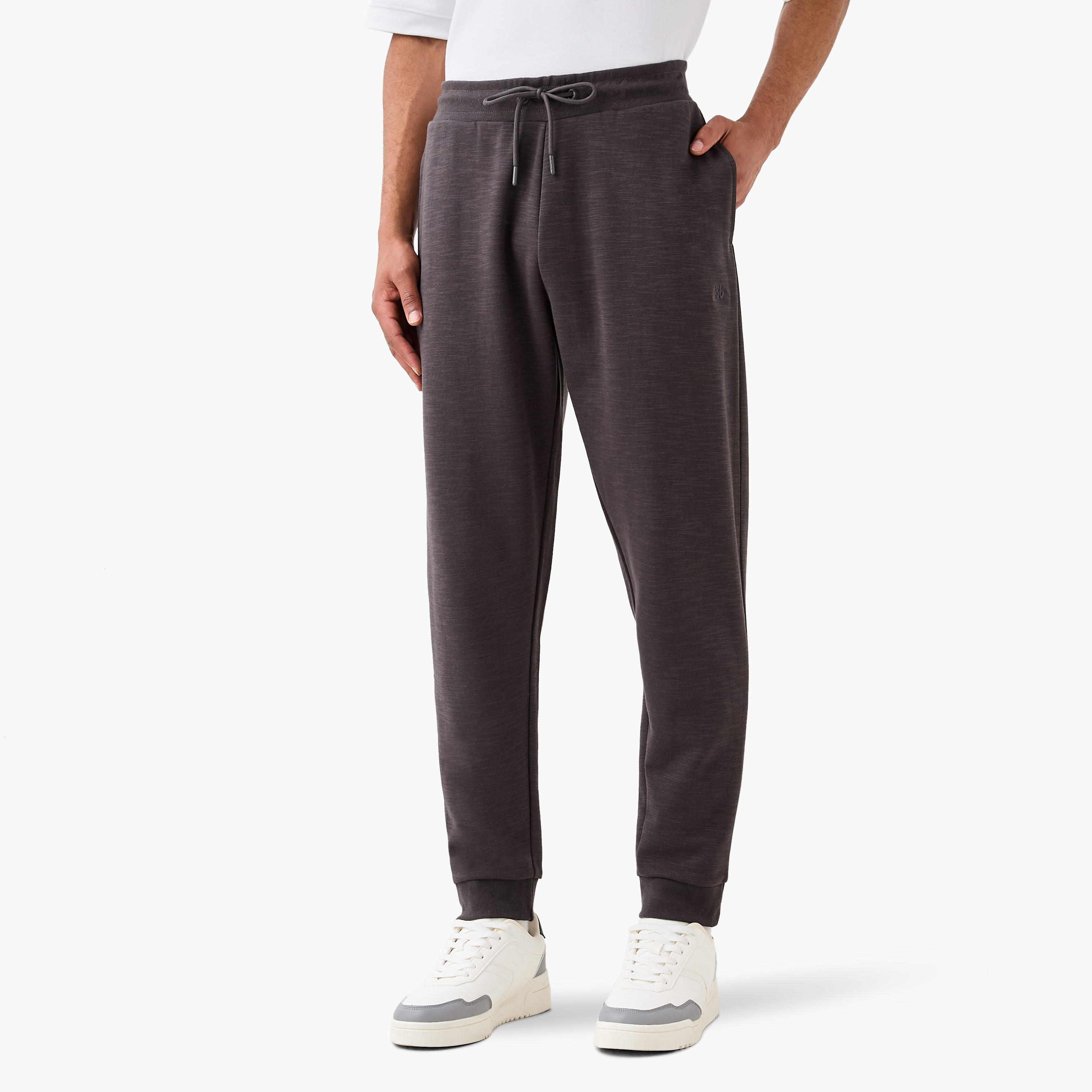 Kappa Regular Fit Logo Detail Joggers with Drawstring Closure and Pockets-men-clothing-sportswearandactivewear-bottoms-joggers-image-1