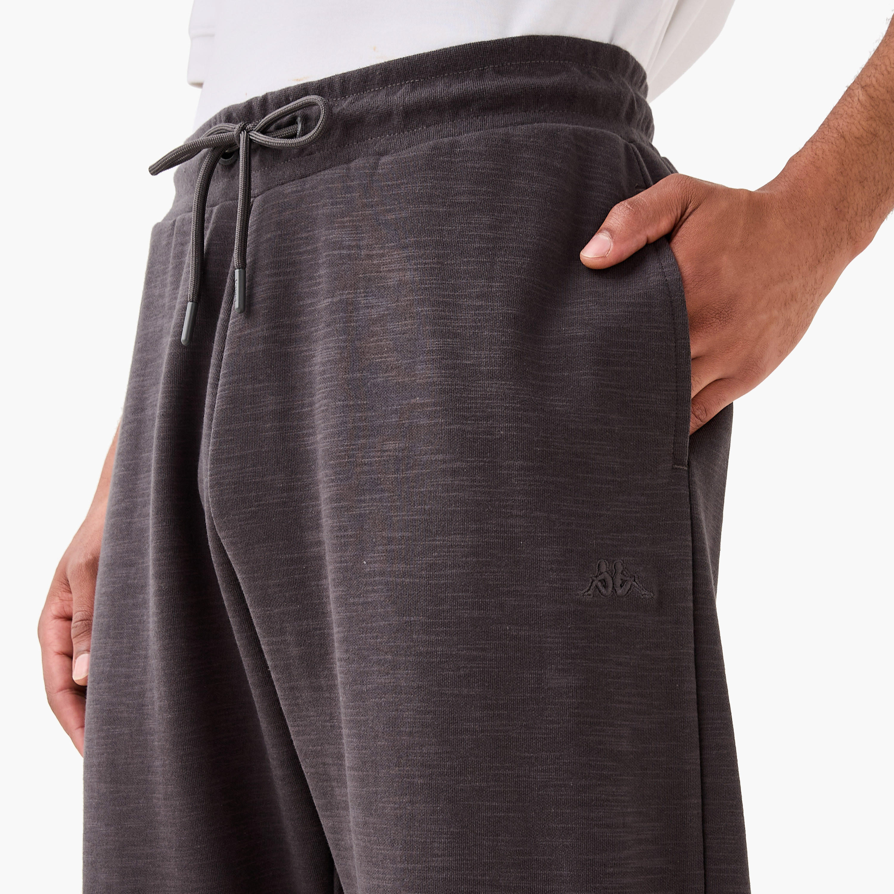 Kappa Regular Fit Logo Detail Joggers with Drawstring Closure and Pockets-men-clothing-sportswearandactivewear-bottoms-joggers-image-4