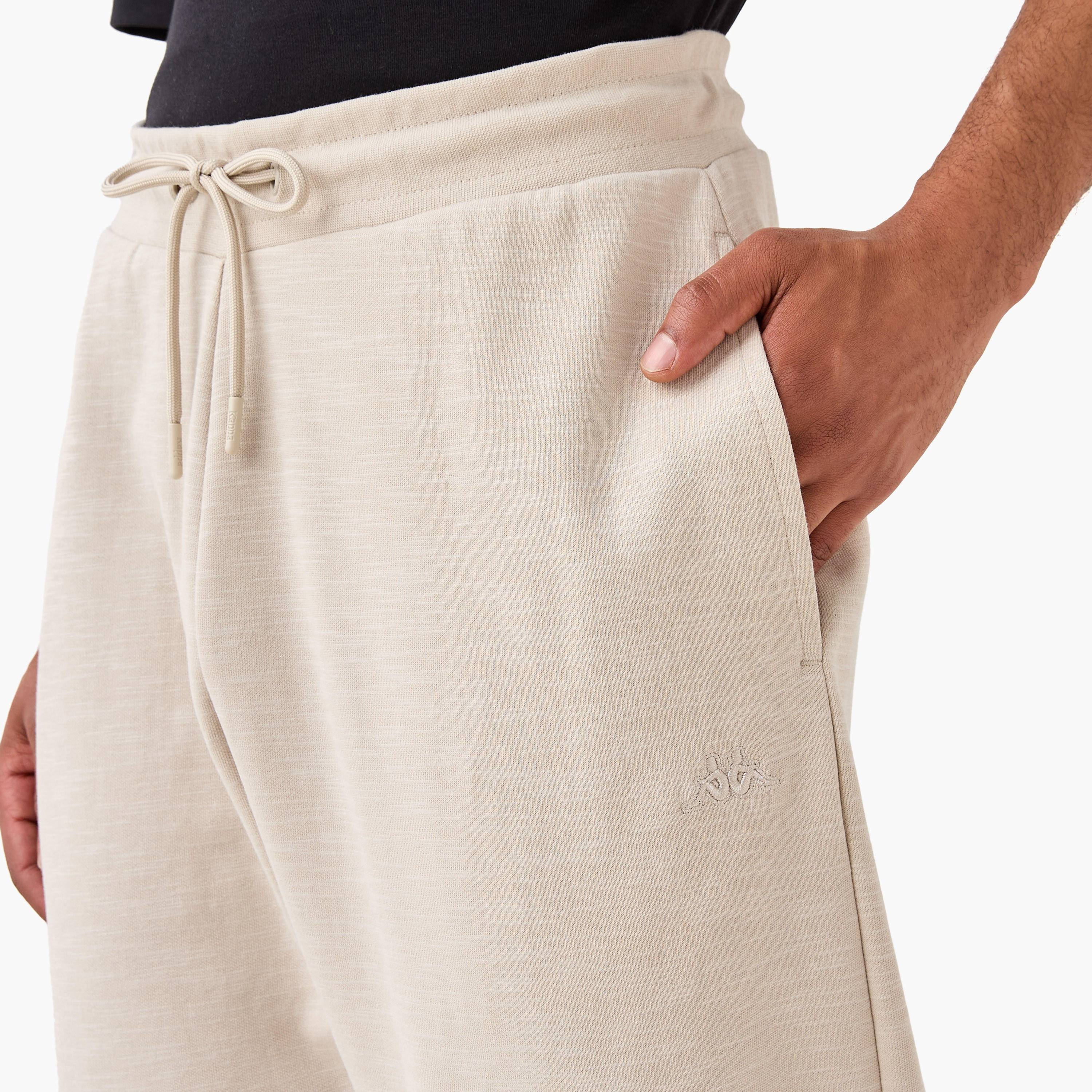 Kappa Regular Fit Logo Detail Joggers with Drawstring Closure and Pockets-men-clothing-sportswearandactivewear-bottoms-joggers-image-4