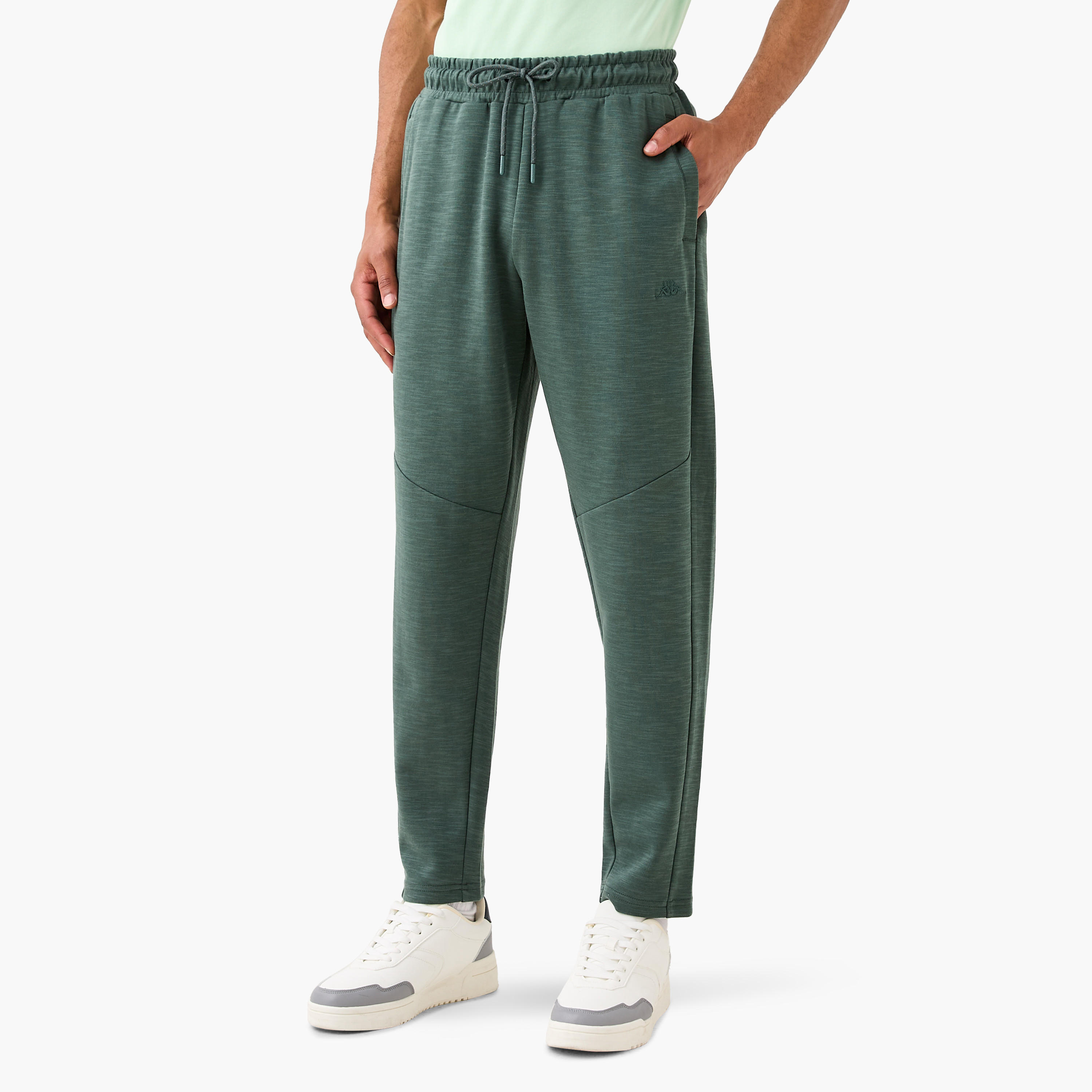 Kappa Regular Fit Panelled Joggers with Drawstring Closure and Pockets-men-clothing-sportswearandactivewear-tracksuits-image-1