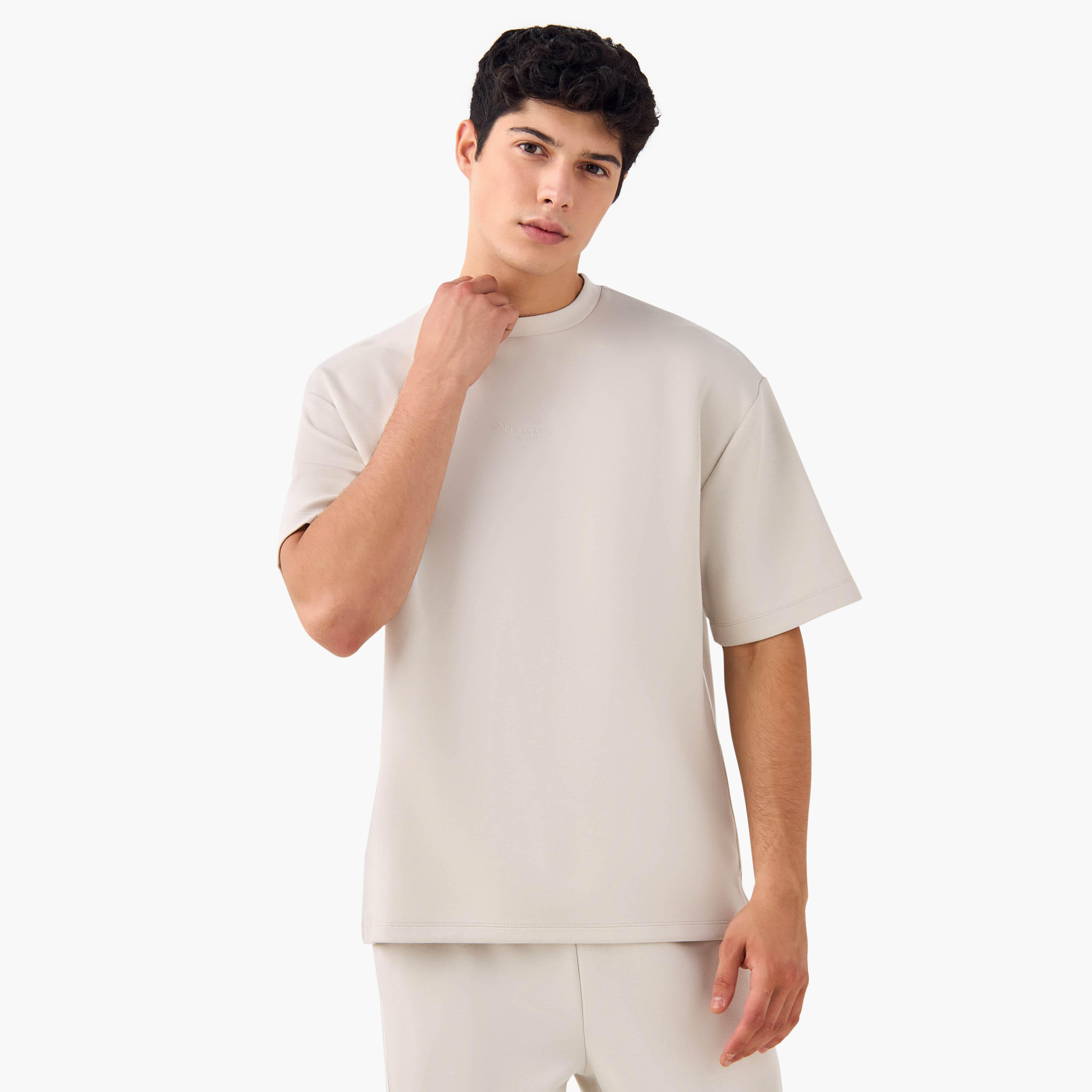 Kappa Printed Crew Neck T-shirt with Side Piping-men-clothing-sportswearandactivewear-tshirtsandpolos-image-1