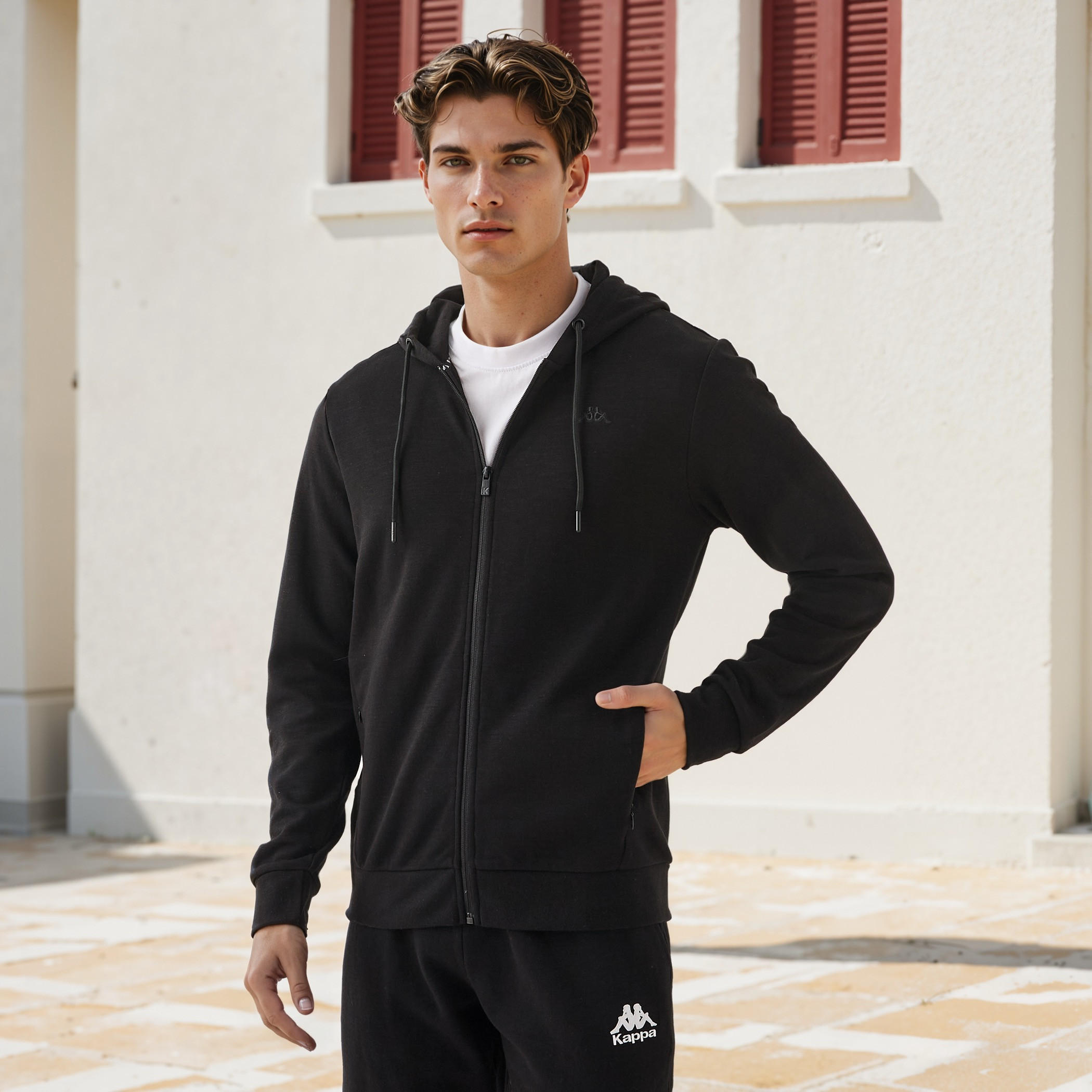 Kappa Regular Fit Zip Through Hoodie with Pockets-men-winterwear-hoodiesandsweatshirts-image-1