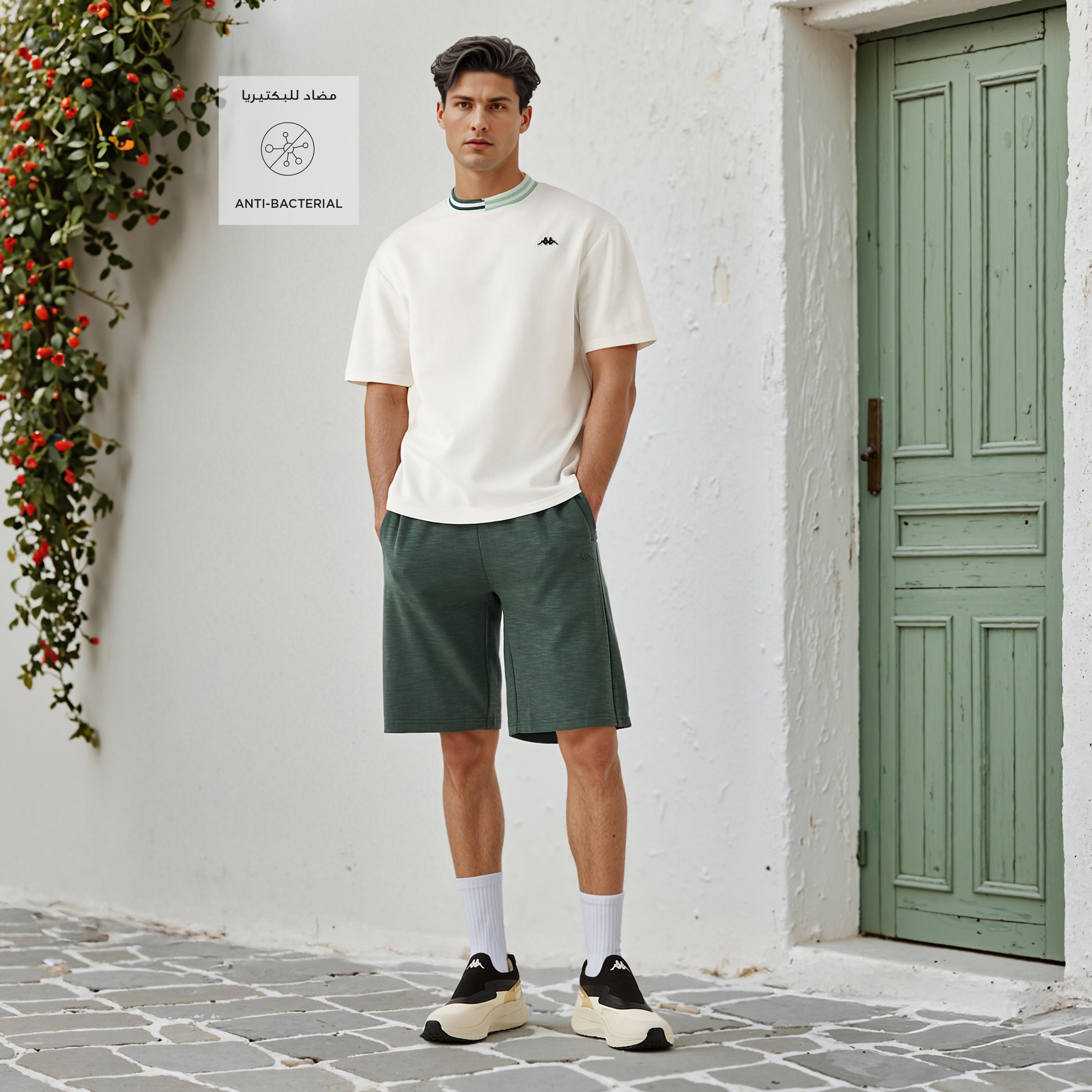شورت بقصّة عادية ورباط إغلاق وجيوب من كابا-men-clothing-bottoms-shorts-image-4
