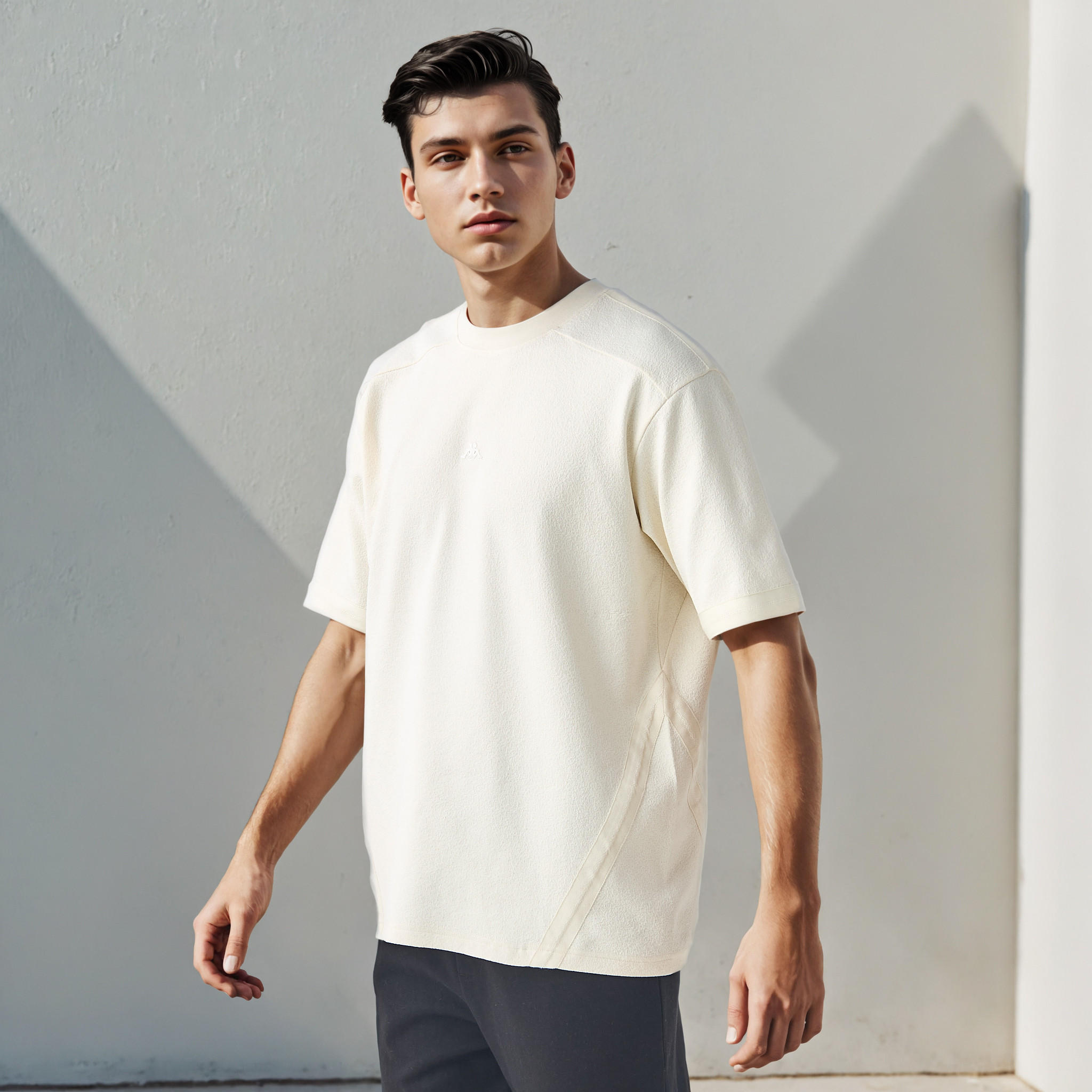 Kappa Jacquard Textured T-shirt-men-clothing-tshirtsandpolos-tshirts-image-1