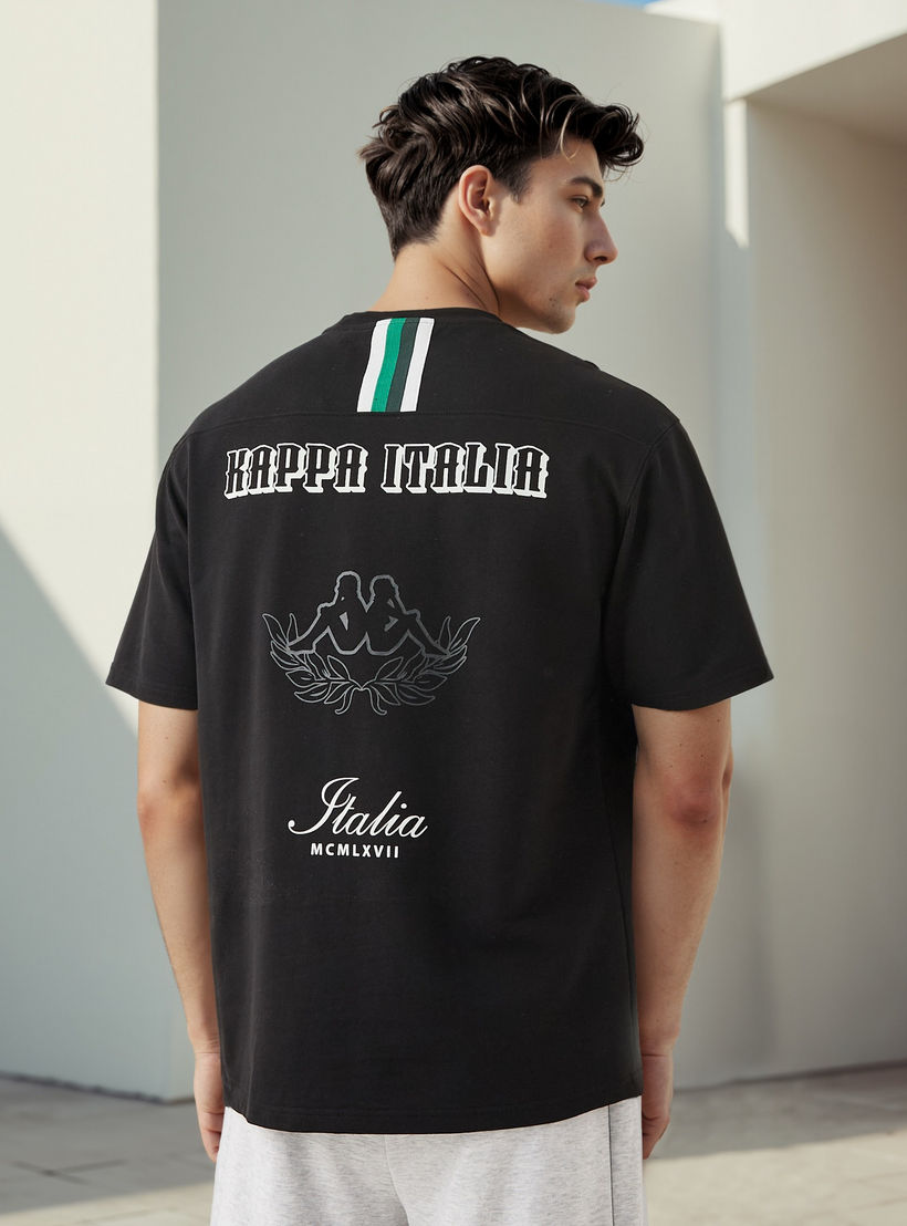 Kappa Graphic Print Crew Neck T-shirt-men-clothing-sportswearandactivewear-tshirtsandpolos-image-1