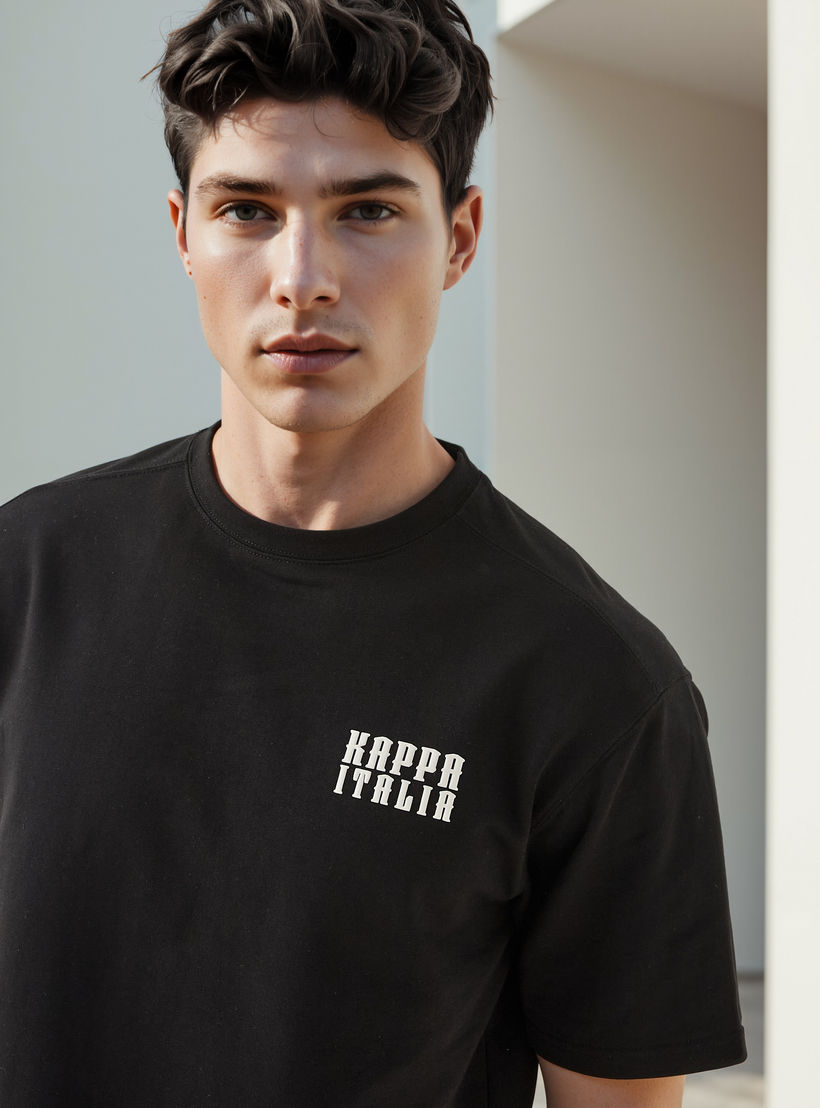 Kappa Graphic Print Crew Neck T-shirt-men-clothing-sportswearandactivewear-tshirtsandpolos-image-4