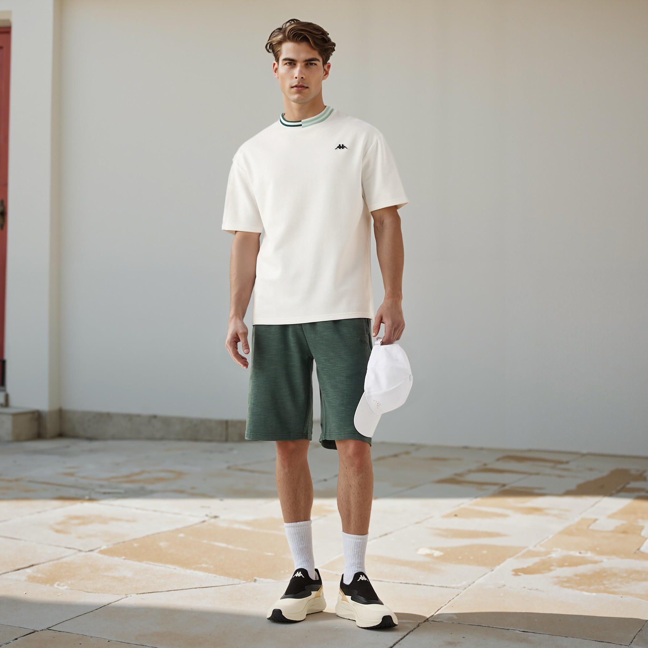 Kappa Logo Print T-shirt with Contrast Trim-men-clothing-tshirtsandpolos-tshirts-image-2