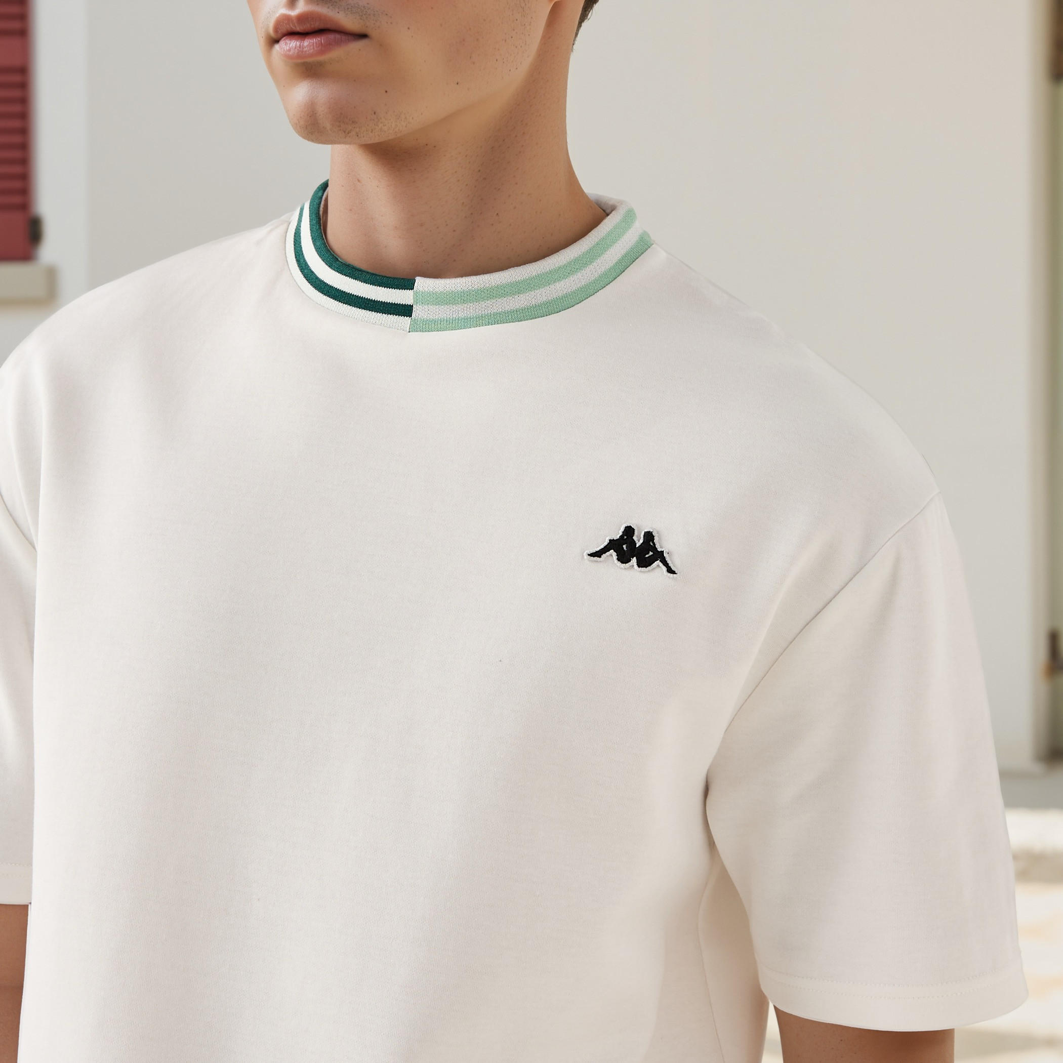 Kappa Logo Print T-shirt with Contrast Trim-men-clothing-tshirtsandpolos-tshirts-image-4
