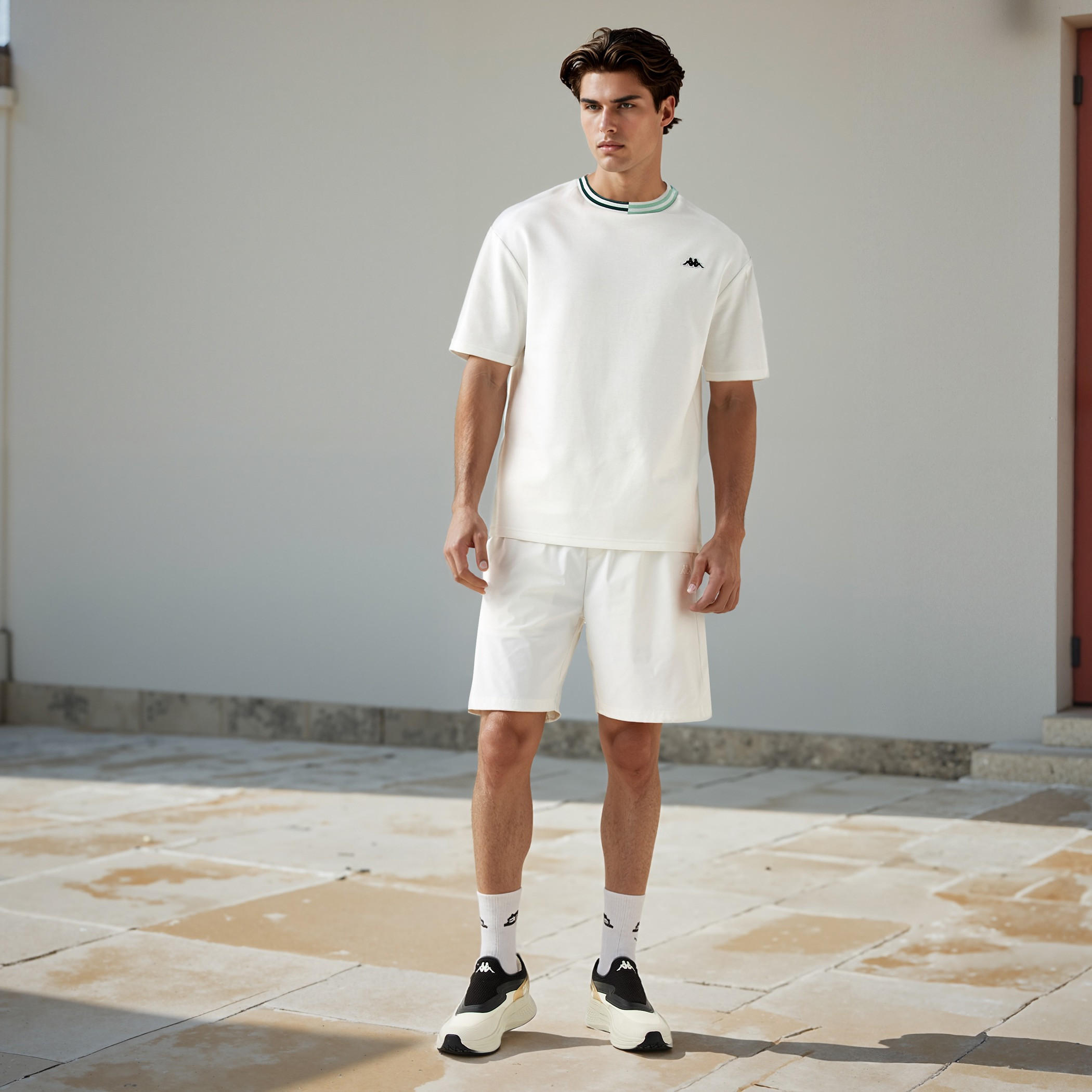 Kappa Logo Detail Shorts with Elasticated Waistband and Pockets-men-clothing-bottoms-shorts-image-2