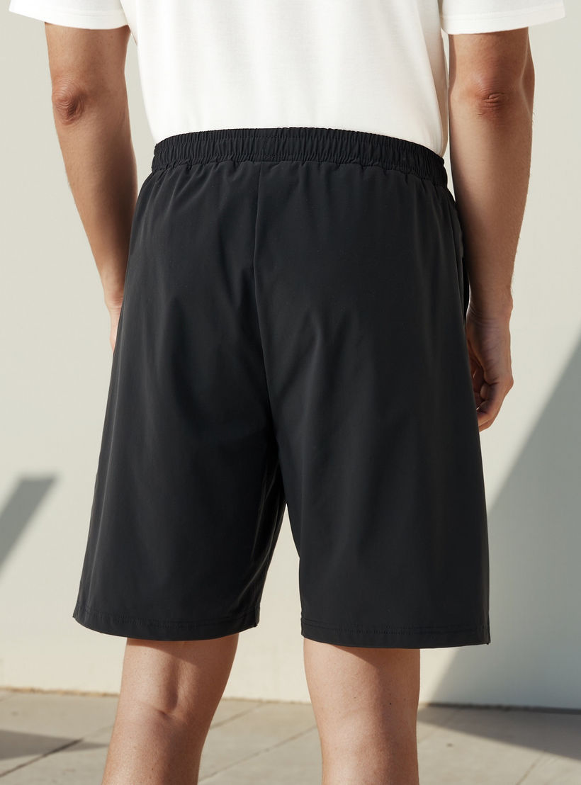 Kappa Logo Detail Shorts with Elasticated Waistband and Pockets-men-clothing-bottoms-shorts-image-3