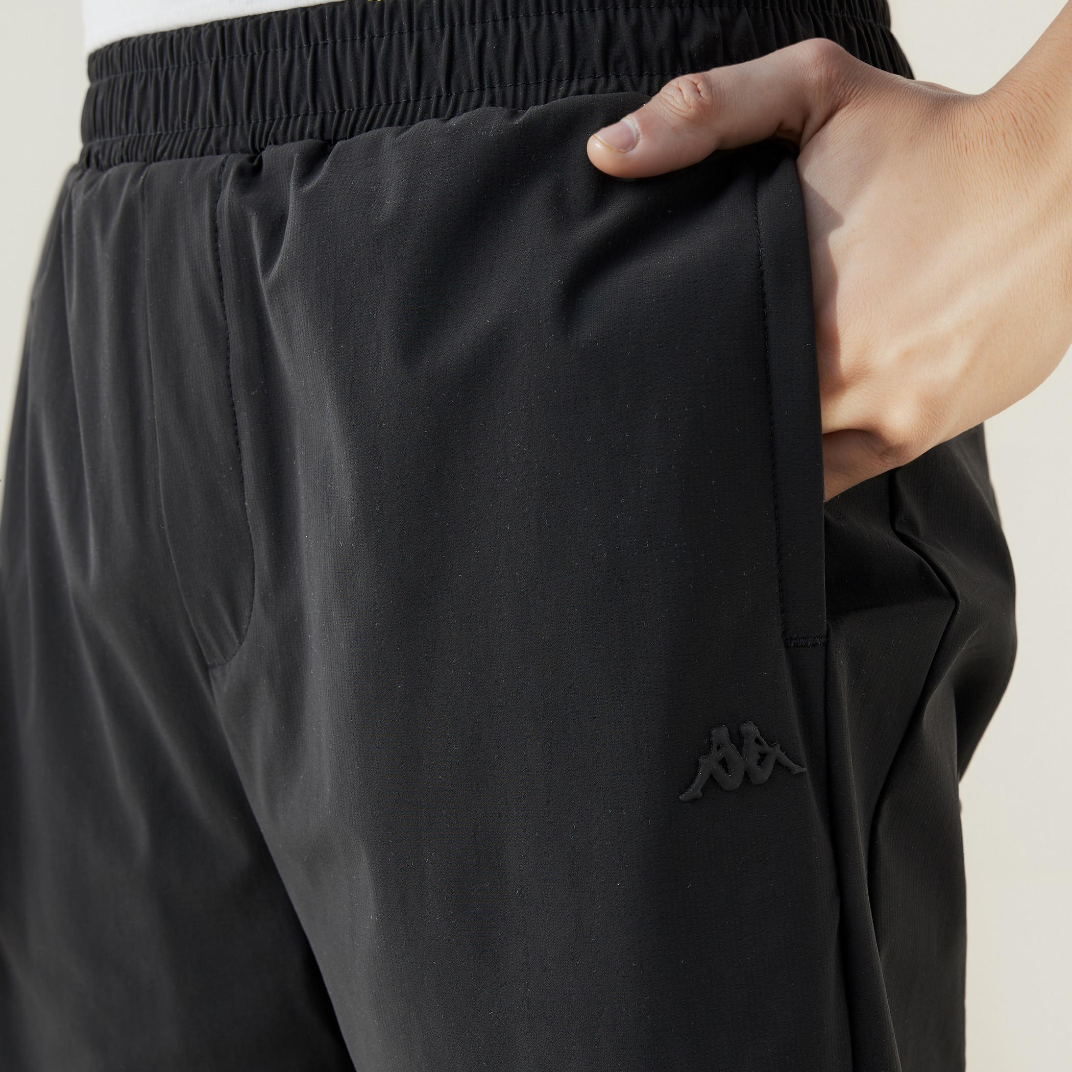 Kappa Logo Detail Shorts with Elasticated Waistband and Pockets-men-clothing-bottoms-shorts-image-4