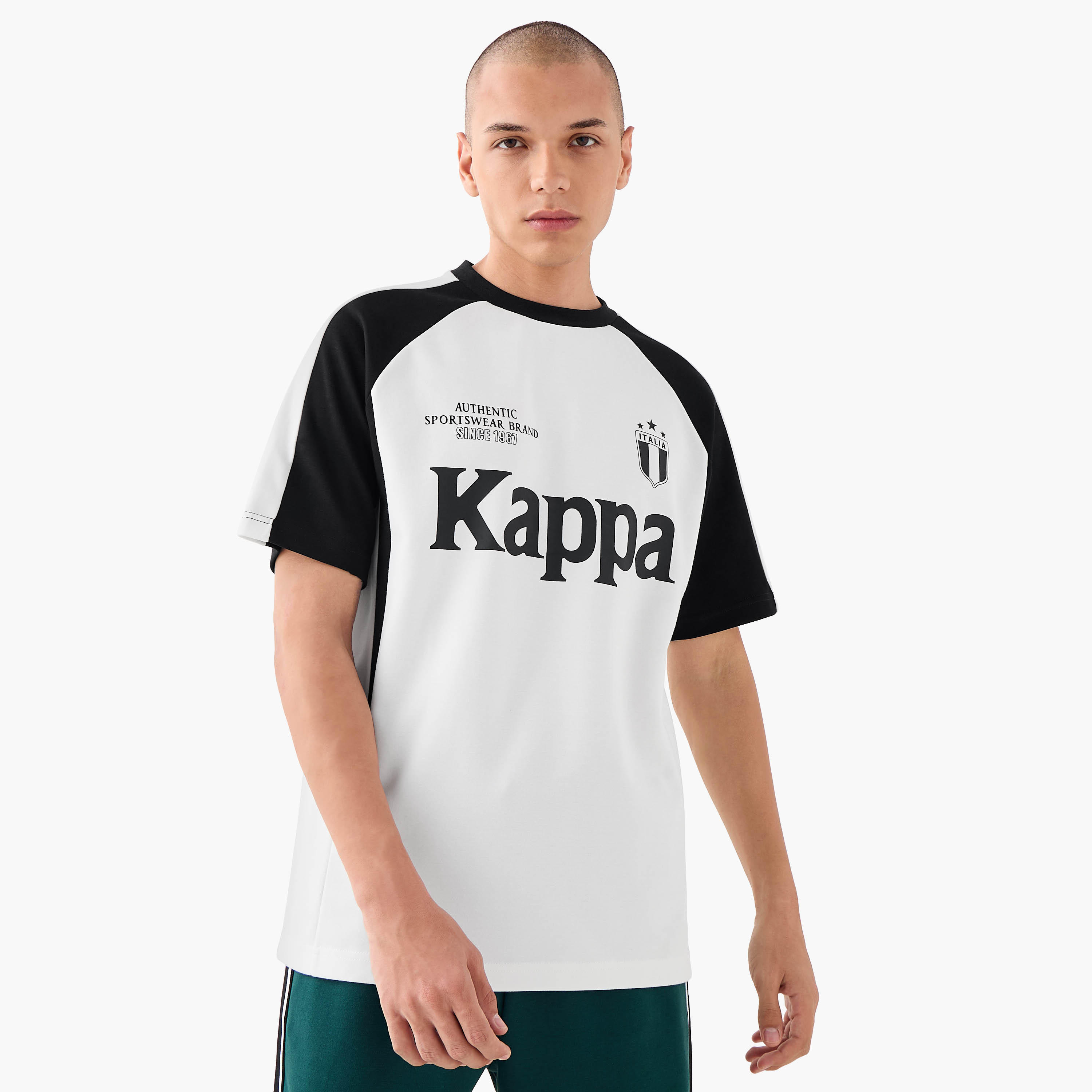 تيشيرت بتصميم قوالب ملونة وأكمام راجلان من كابا-men-clothing-tshirtsandpolos-tshirts-image-5