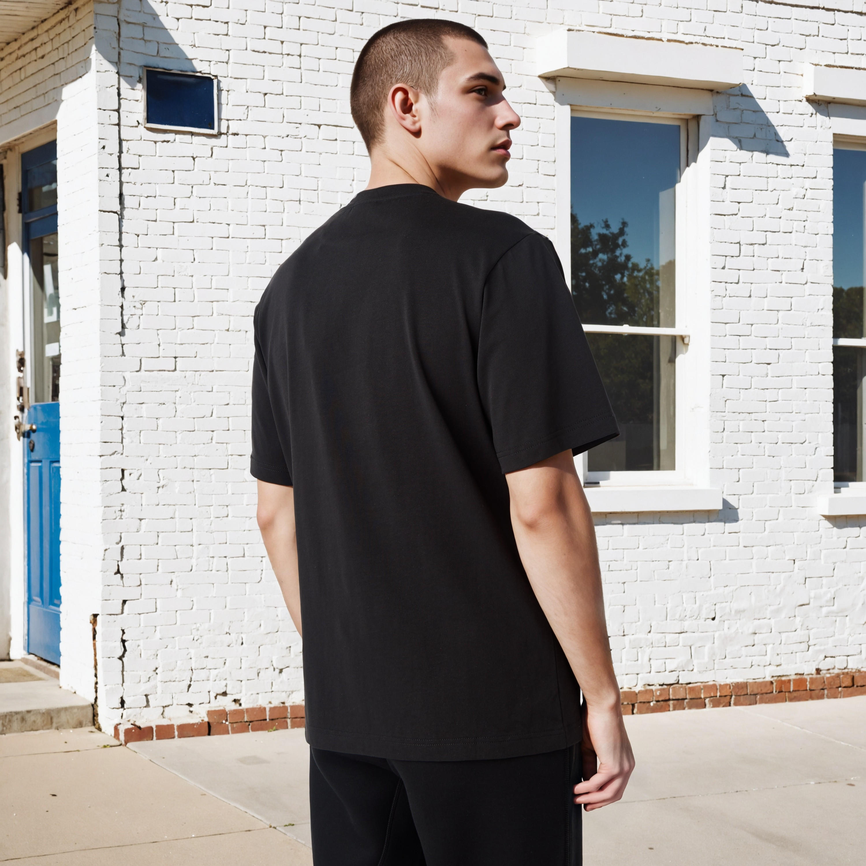تيشيرت بياقة ضيقة وطبعات شعار من كابا-men-clothing-tshirtsandpolos-tshirts-image-3