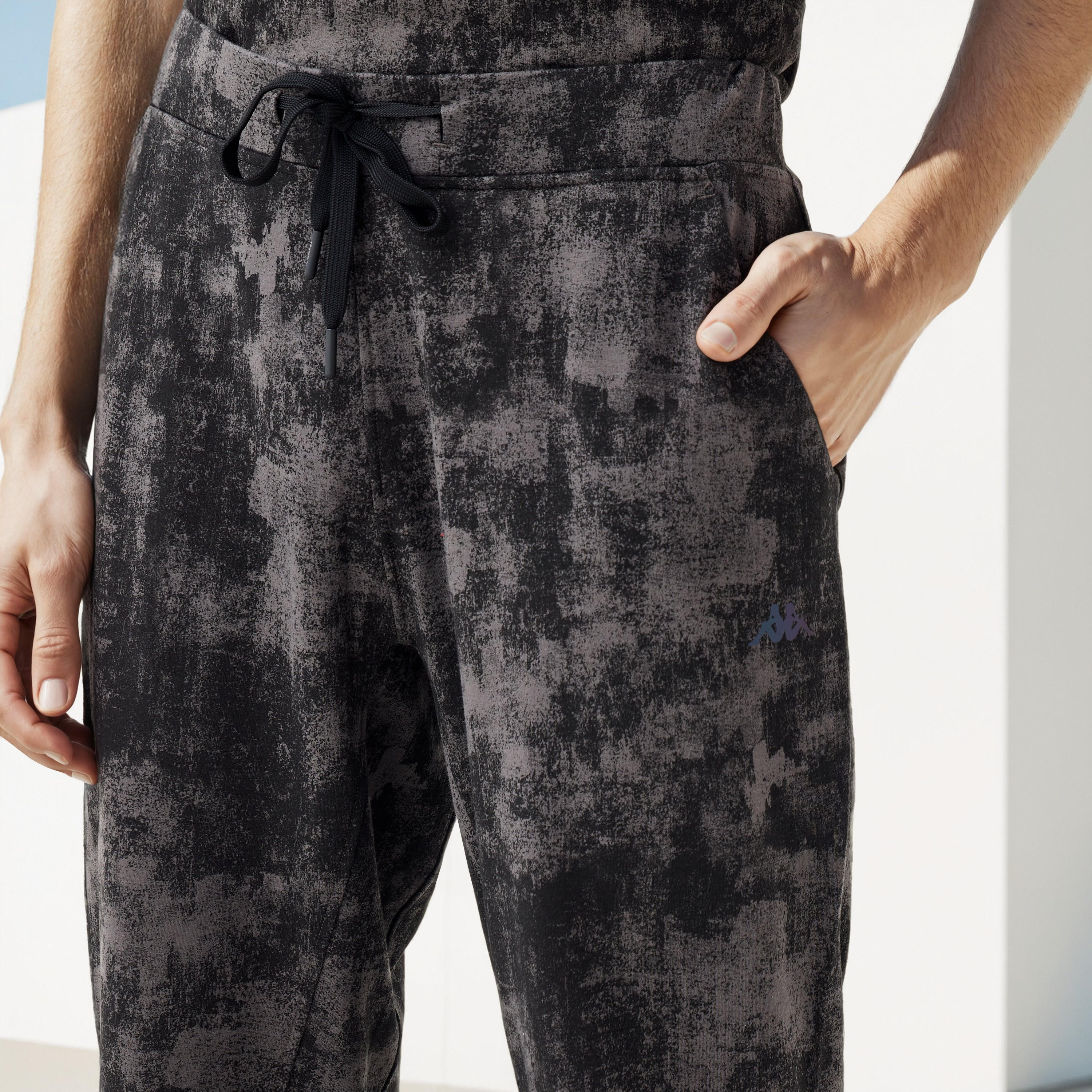 Kappa Printed Joggers with Drawstring Waistband-men-clothing-sportswearandactivewear-bottoms-joggers-image-4