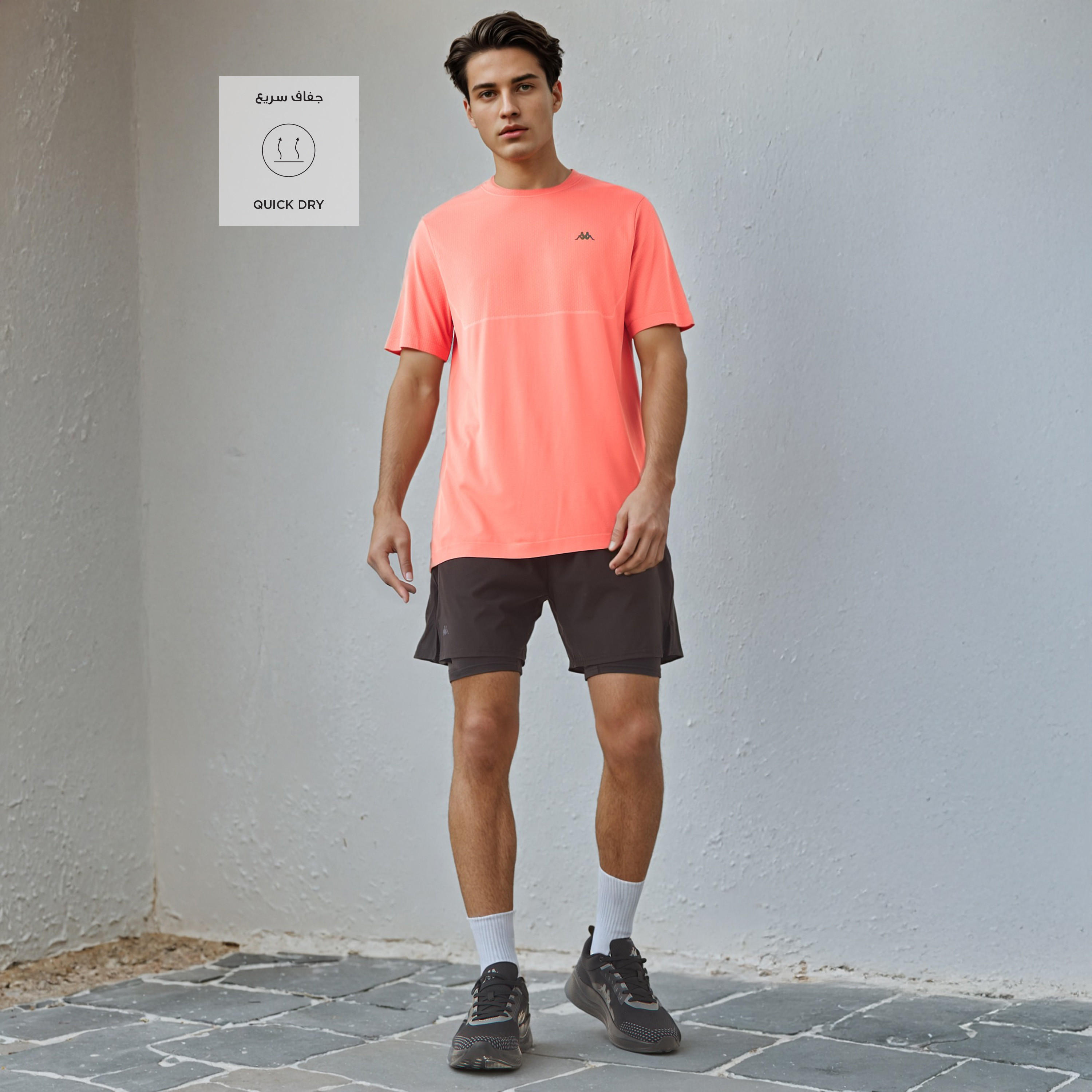 شورت جري مع شورت داخلي بطبعات شعار من كابا-men-clothing-bottoms-shorts-image-4