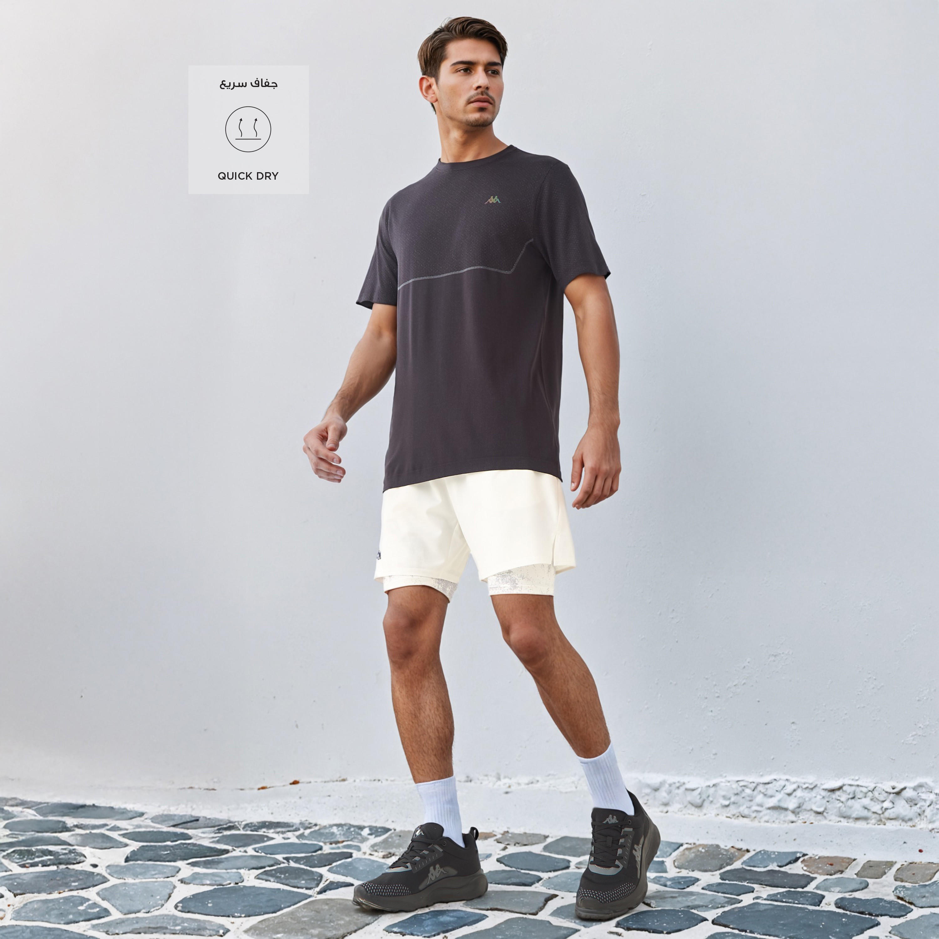 شورت جري مع شورت داخلي بطبعات شعار من كابا-men-clothing-bottoms-shorts-image-2