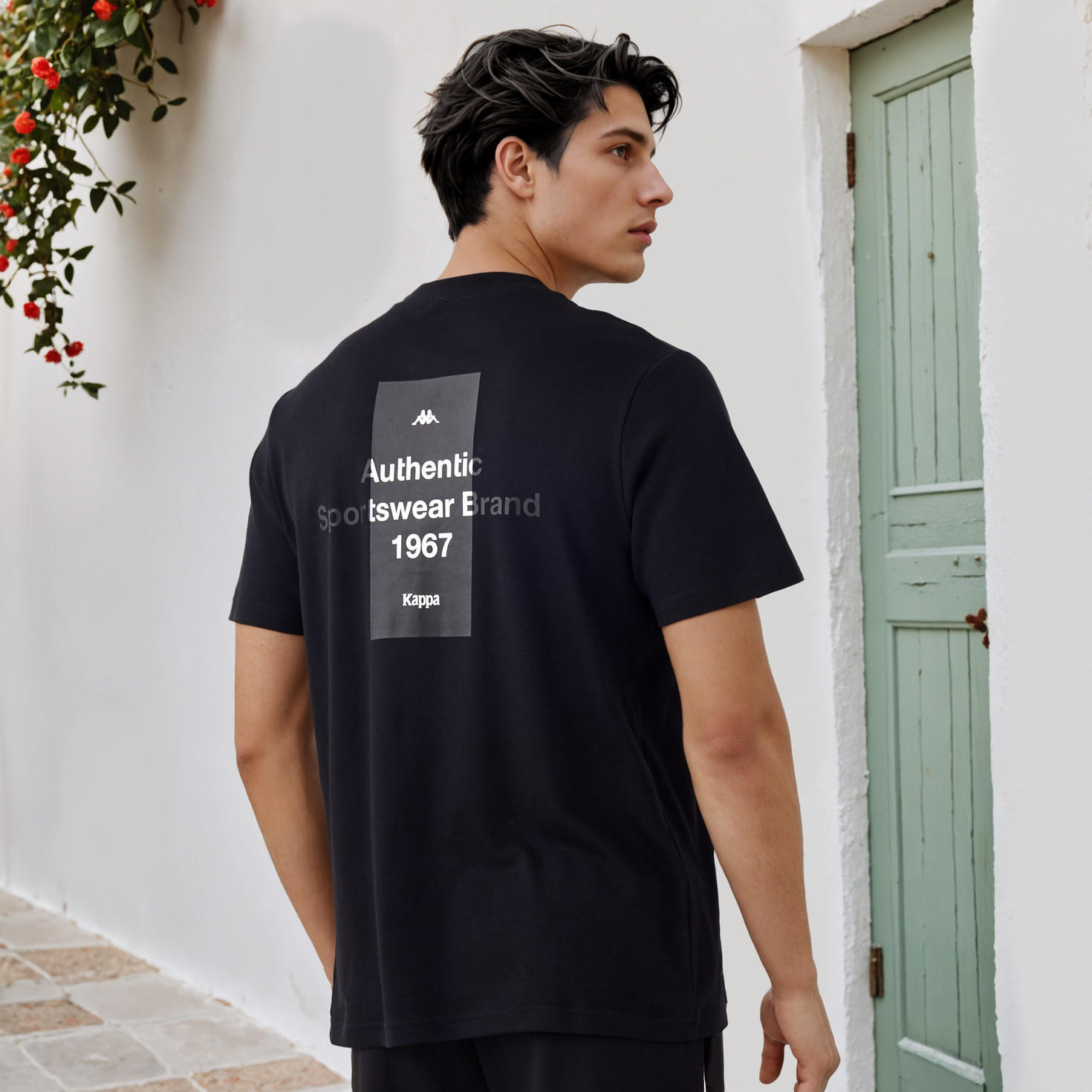 Kappa Logo Print Crew Neck T-shirt-men-clothing-sportswearandactivewear-tshirtsandpolos-image-1