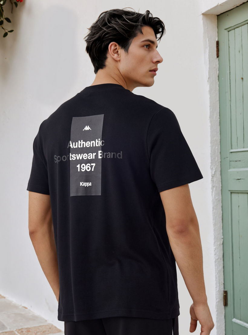 Kappa Logo Print Crew Neck T-shirt-men-clothing-sportswearandactivewear-tshirtsandpolos-image-1