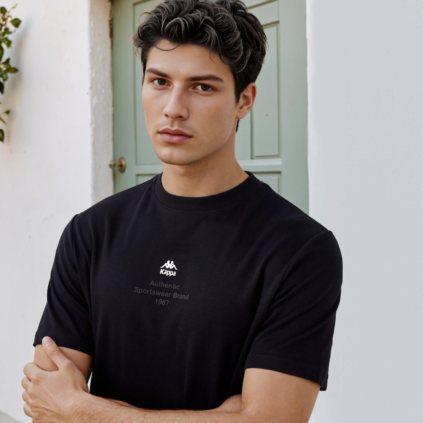 Kappa Logo Print Crew Neck T-shirt-men-clothing-sportswearandactivewear-tshirtsandpolos-image-4