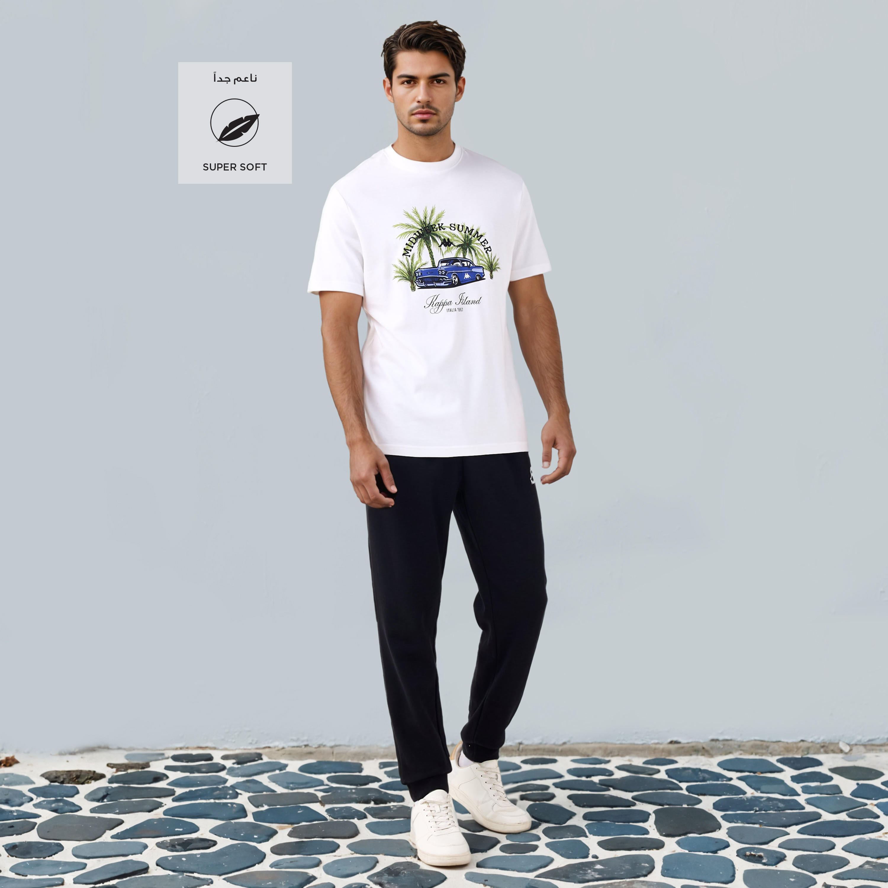 Kappa Logo Print Crew Neck T-shirt-men-clothing-sportswearandactivewear-tshirtsandpolos-image-2