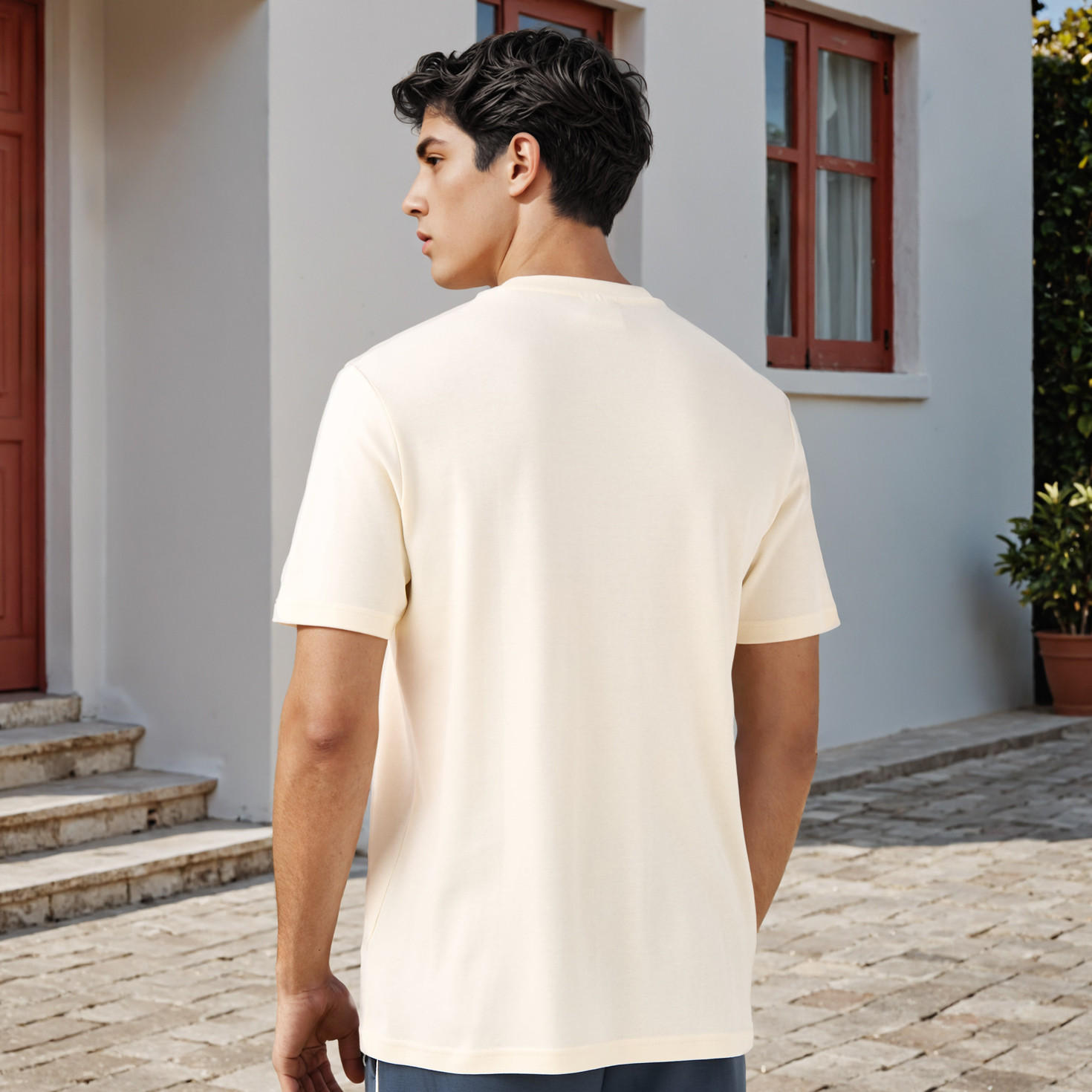 Kappa Logo Print Crew Neck T-shirt-men-clothing-sportswearandactivewear-tshirtsandpolos-image-3