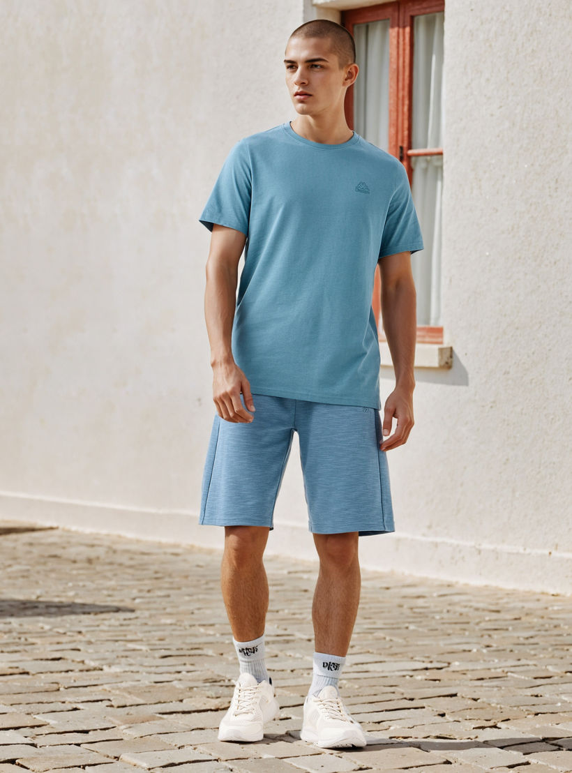 تيشيرت ياقة ضيقة من كابا-men-clothing-tshirtsandpolos-tshirts-image-4