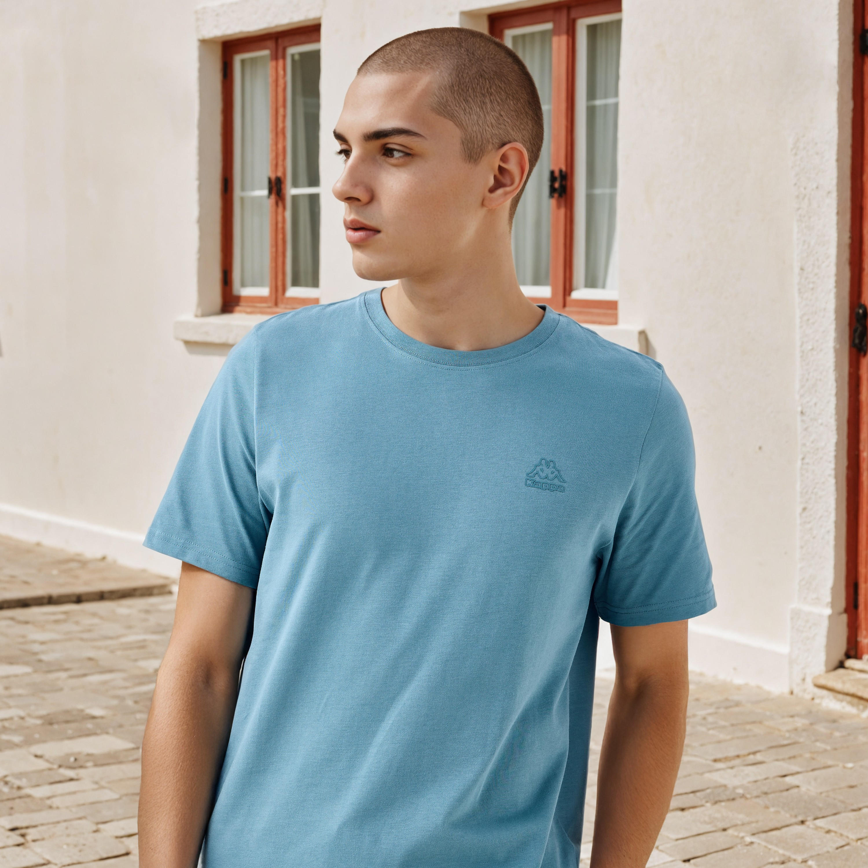 تيشيرت ياقة ضيقة من كابا-men-clothing-tshirtsandpolos-tshirts-image-2