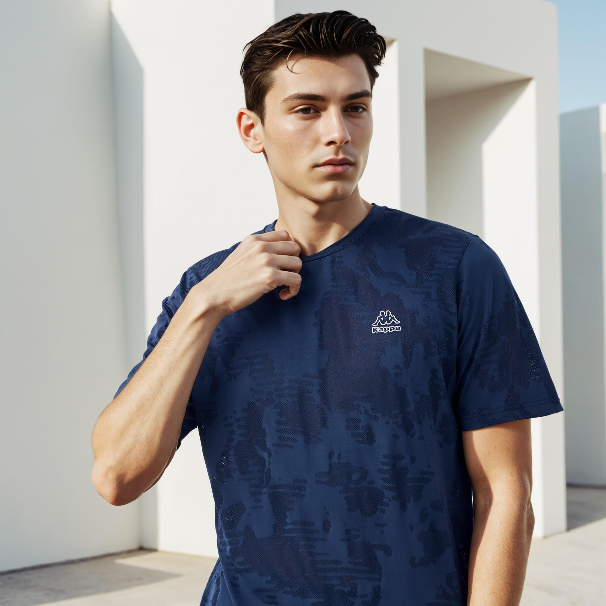 Kappa Textured Performance T-shirt-men-clothing-sportswearandactivewear-tshirtsandpolos-image-4