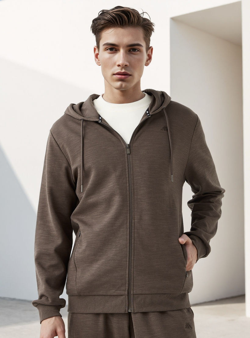 Kappa Hooded Sweatshirt with Zip Closure-men-winterwear-hoodiesandsweatshirts-image-1