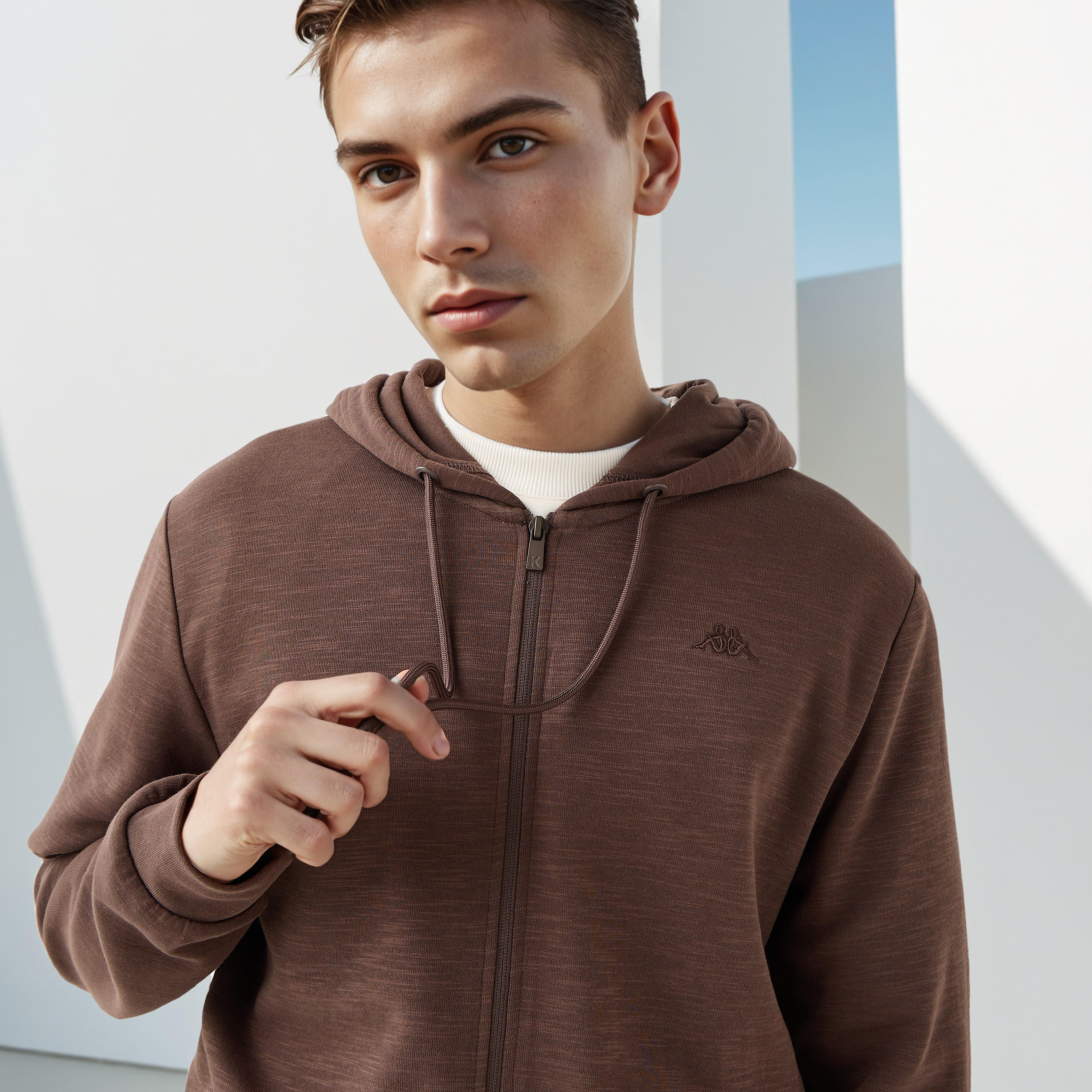 سويت شيرت بقبعة وسحاب إغلاق من كابا-men-winterwear-hoodiesandsweatshirts-image-4