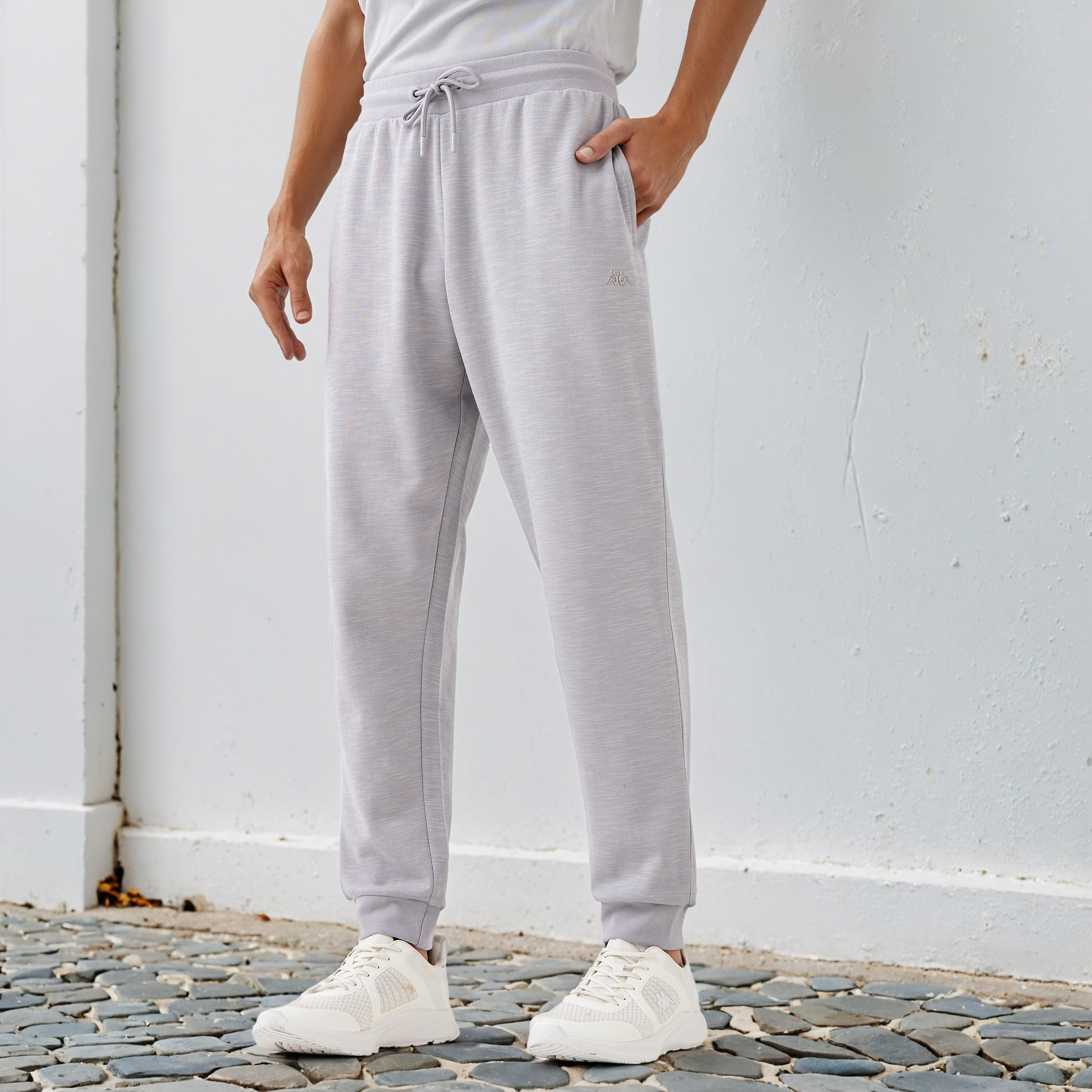 Kappa Textured Joggers with Pockets-men-clothing-sportswearandactivewear-tracksuits-image-1