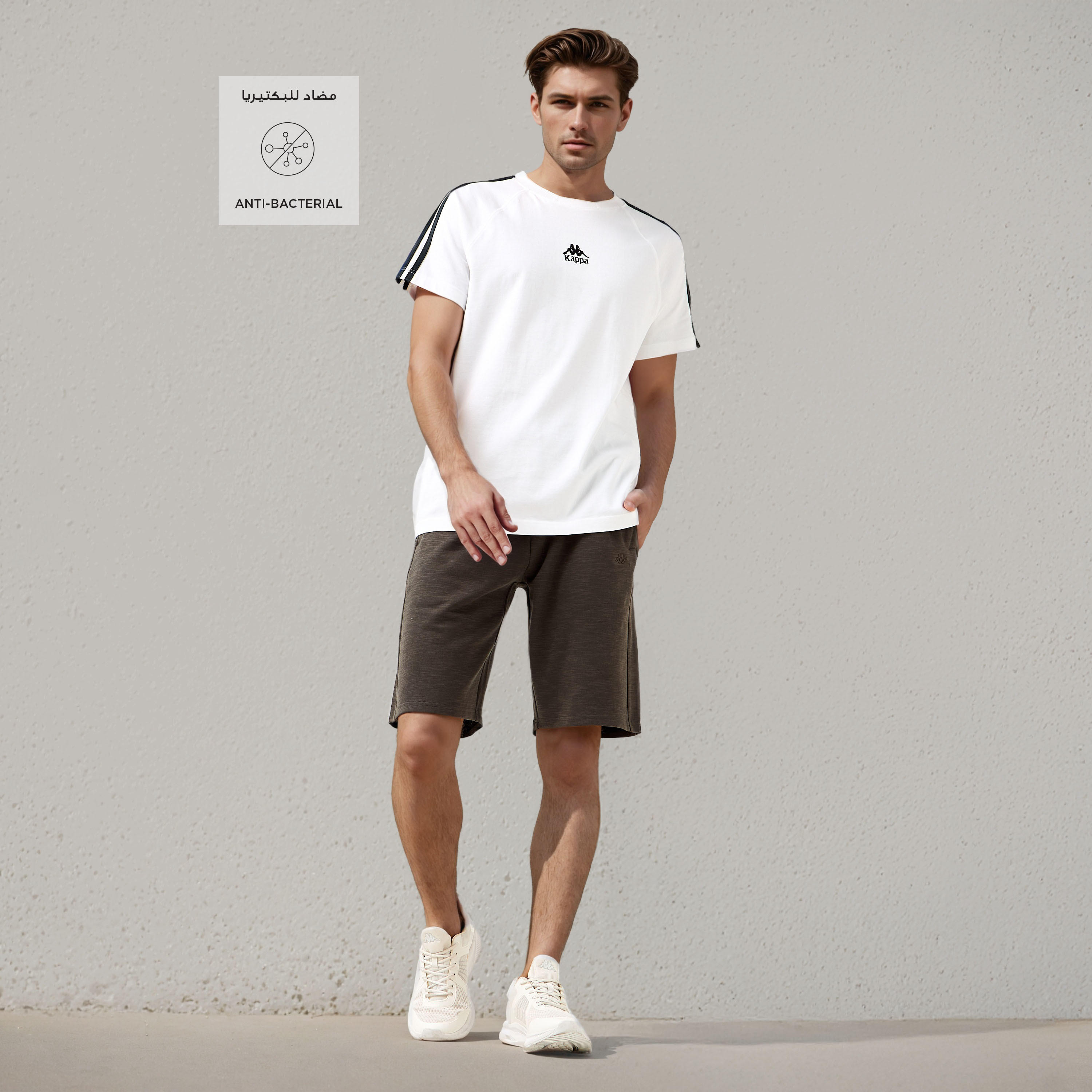 Kappa Logo Embroidered Shorts with Pockets-men-clothing-bottoms-shorts-image-2