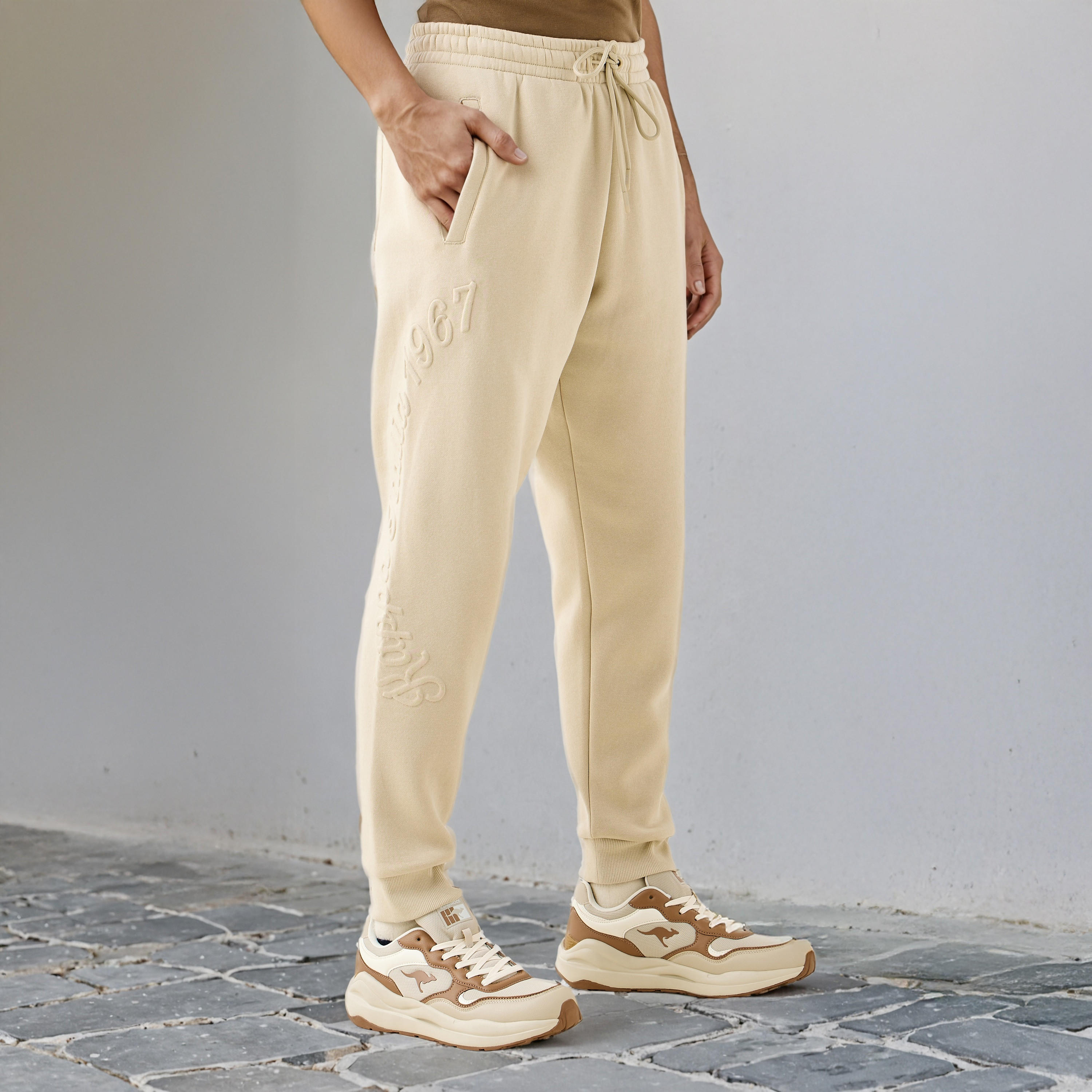 Kappa Embossed Accent Joggers-men-clothing-sportswearandactivewear-tracksuits-image-1