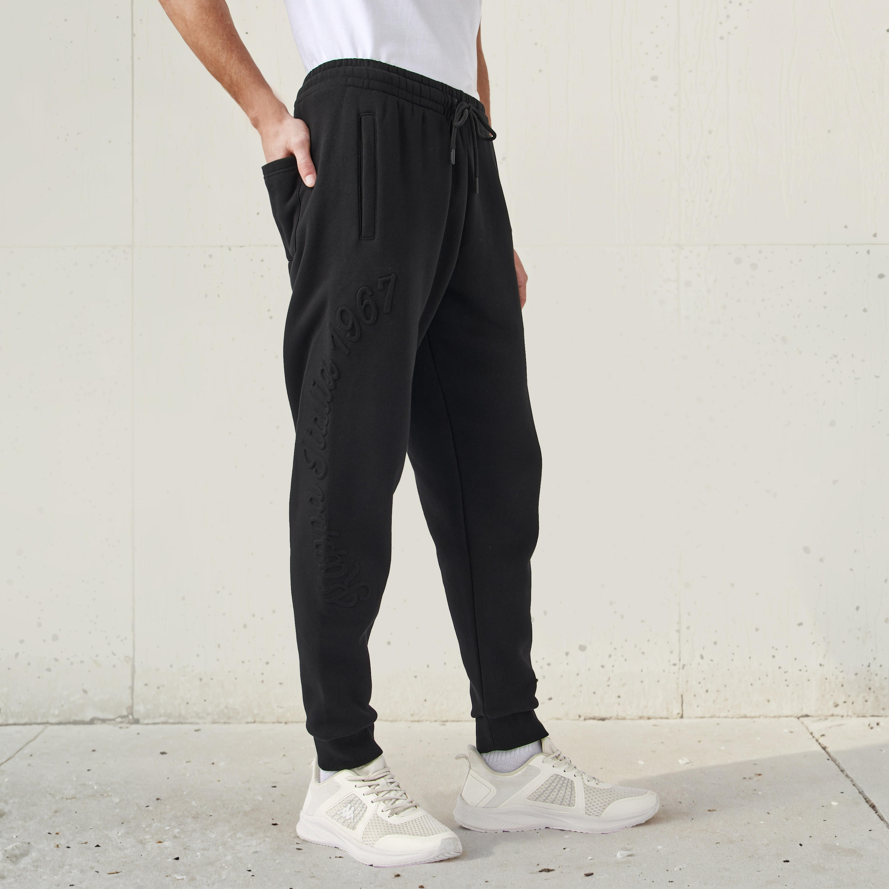 Kappa Embossed Accent Joggers-men-clothing-sportswearandactivewear-tracksuits-image-1