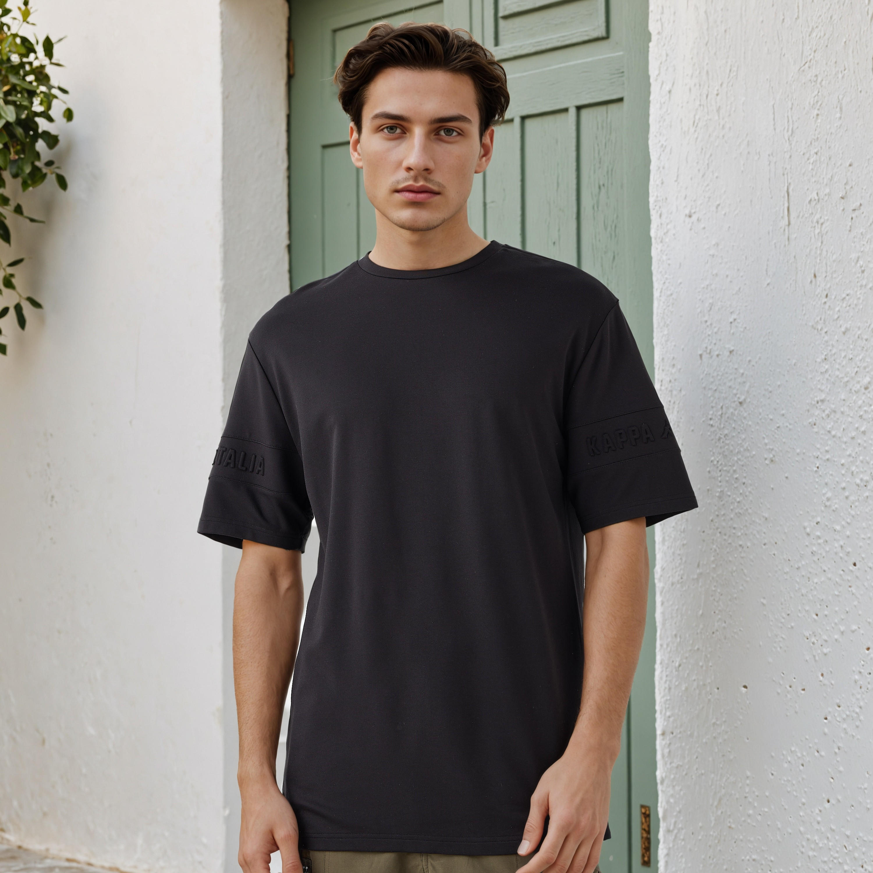 Kappa Logo Embossed T-shirt-men-clothing-sportswearandactivewear-tshirtsandpolos-image-1