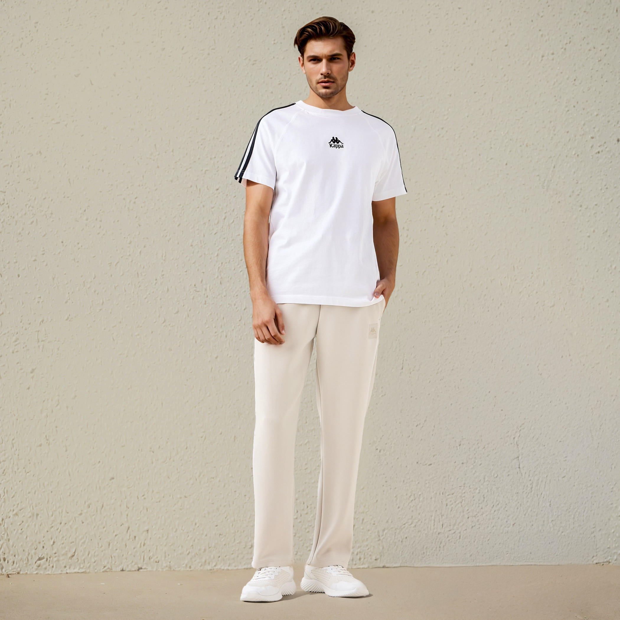 بنطلون رياضي بخيوط بارزة من كابا-men-clothing-sportswearandactivewear-tracksuits-image-2