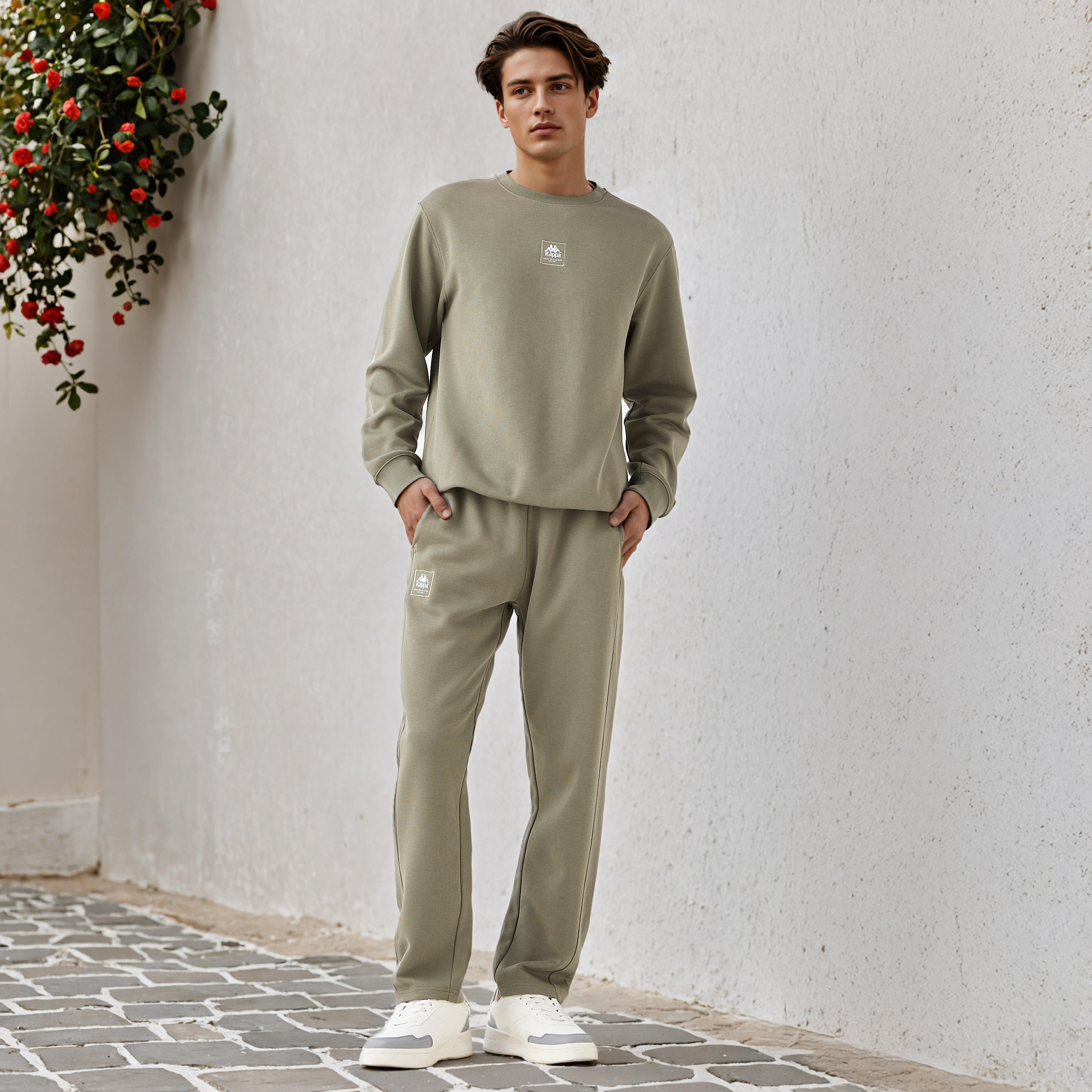 Kappa Logo Print Joggers with Pockets-men-clothing-sportswearandactivewear-bottoms-joggers-image-2