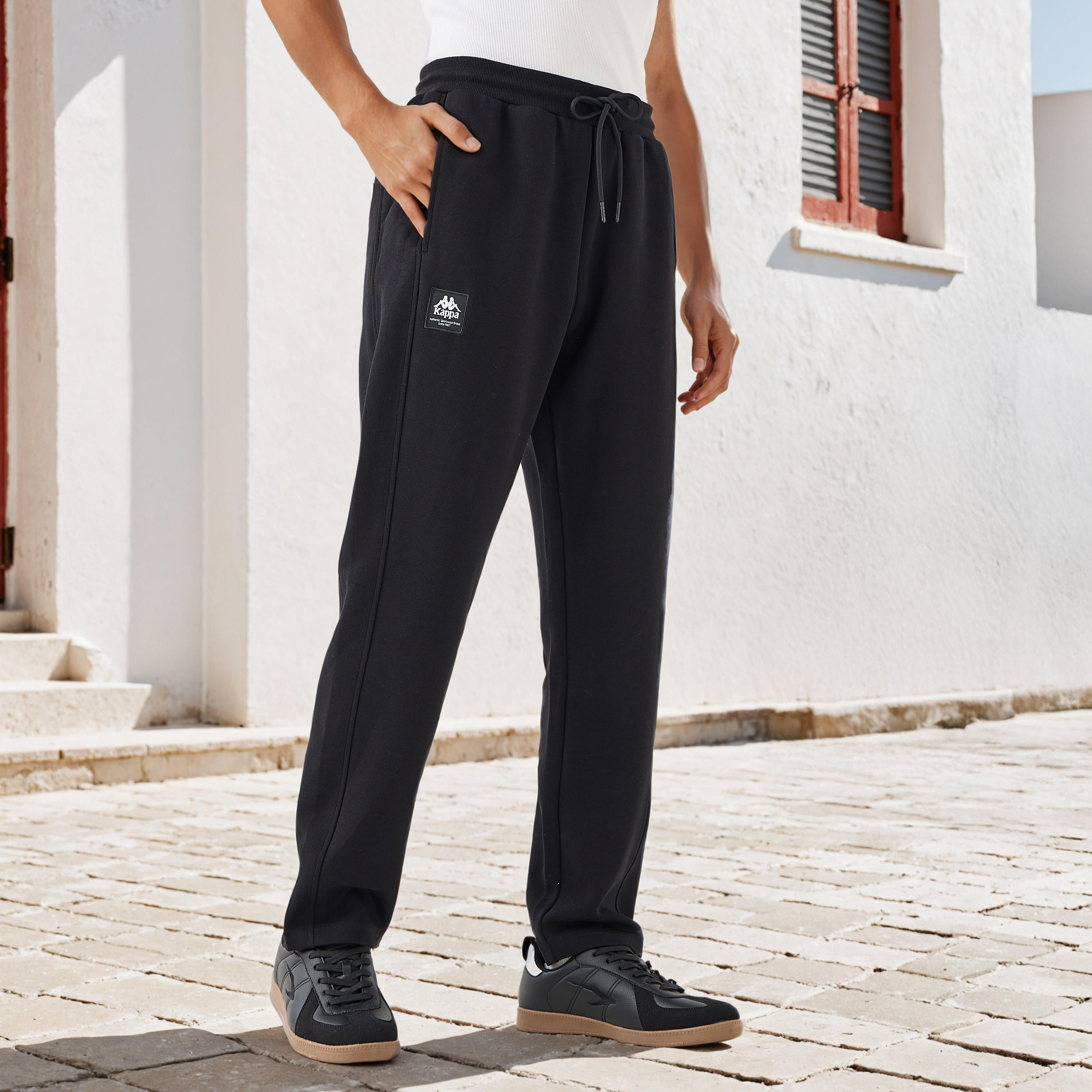 Kappa Logo Print Joggers with Pockets-men-clothing-sportswearandactivewear-bottoms-joggers-image-1