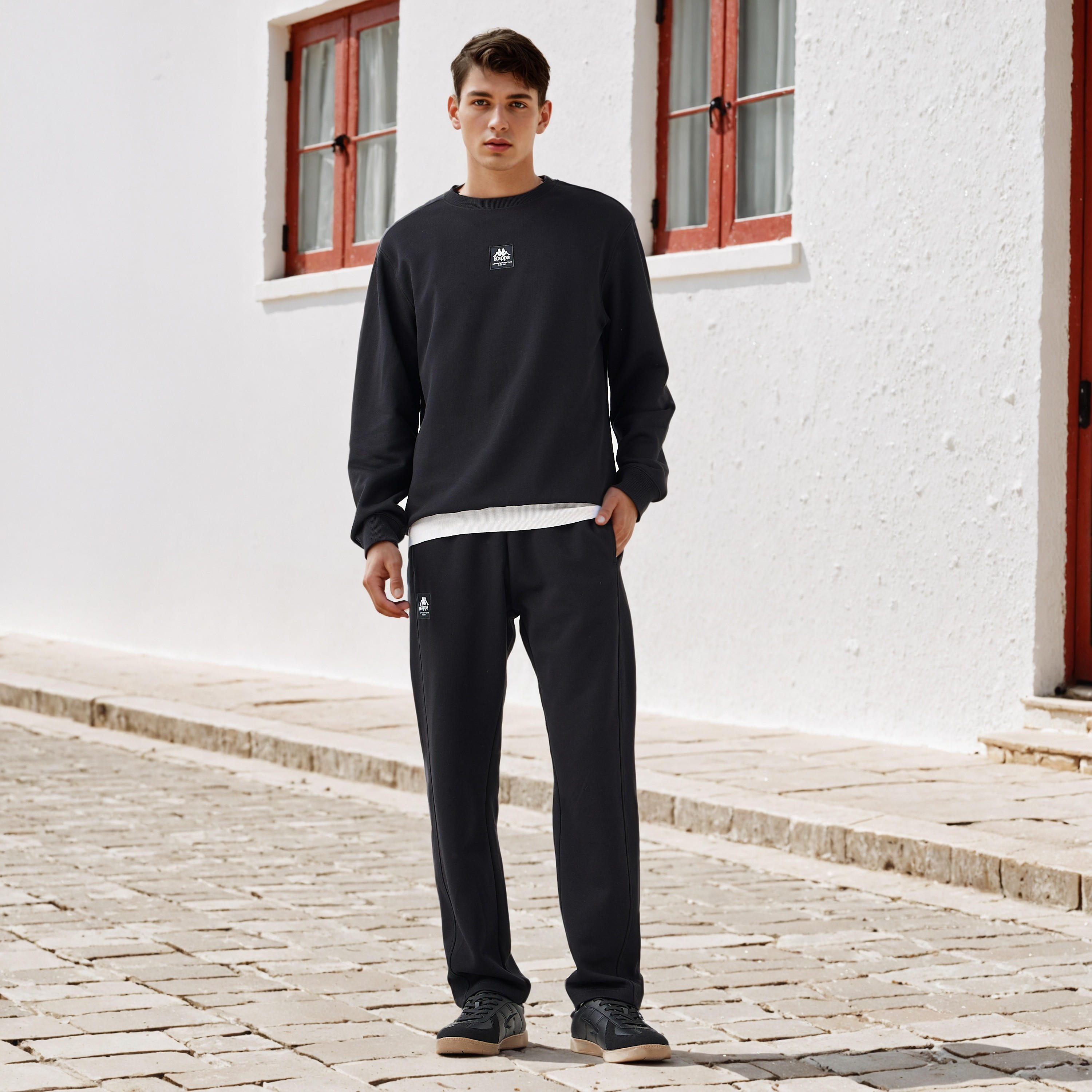 Kappa Logo Print Joggers with Pockets-men-clothing-sportswearandactivewear-bottoms-joggers-image-2