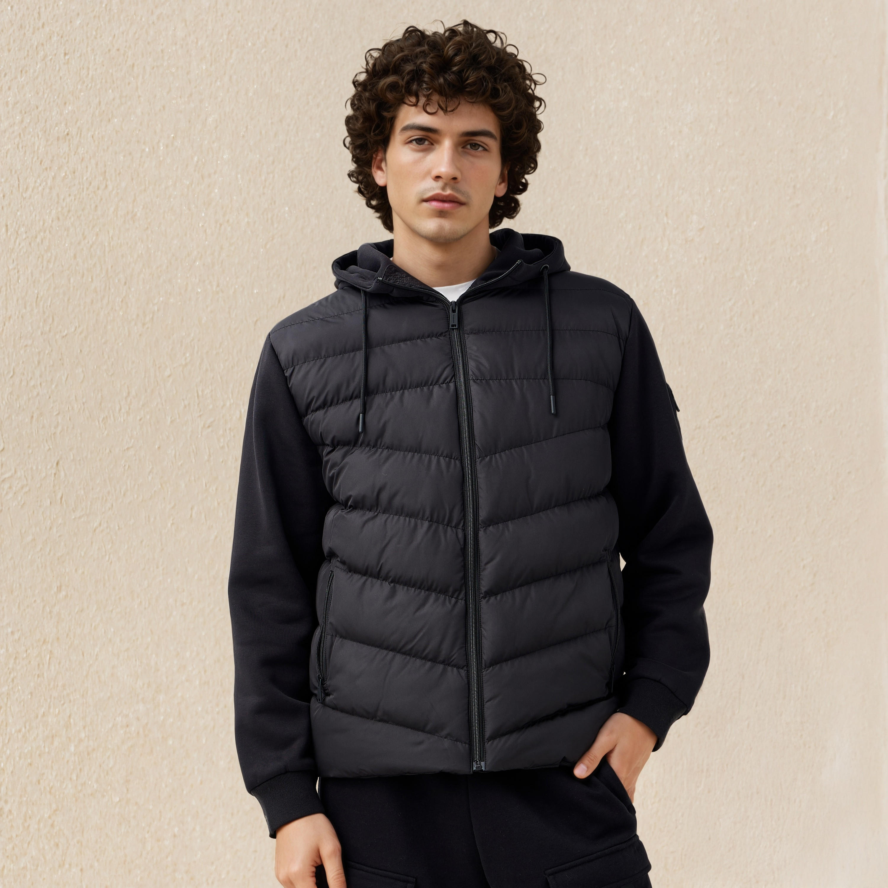 Kappa Men Regular Hooded Puffer Jacket-men-clothing-jacketsandblazers-jackets-image-1