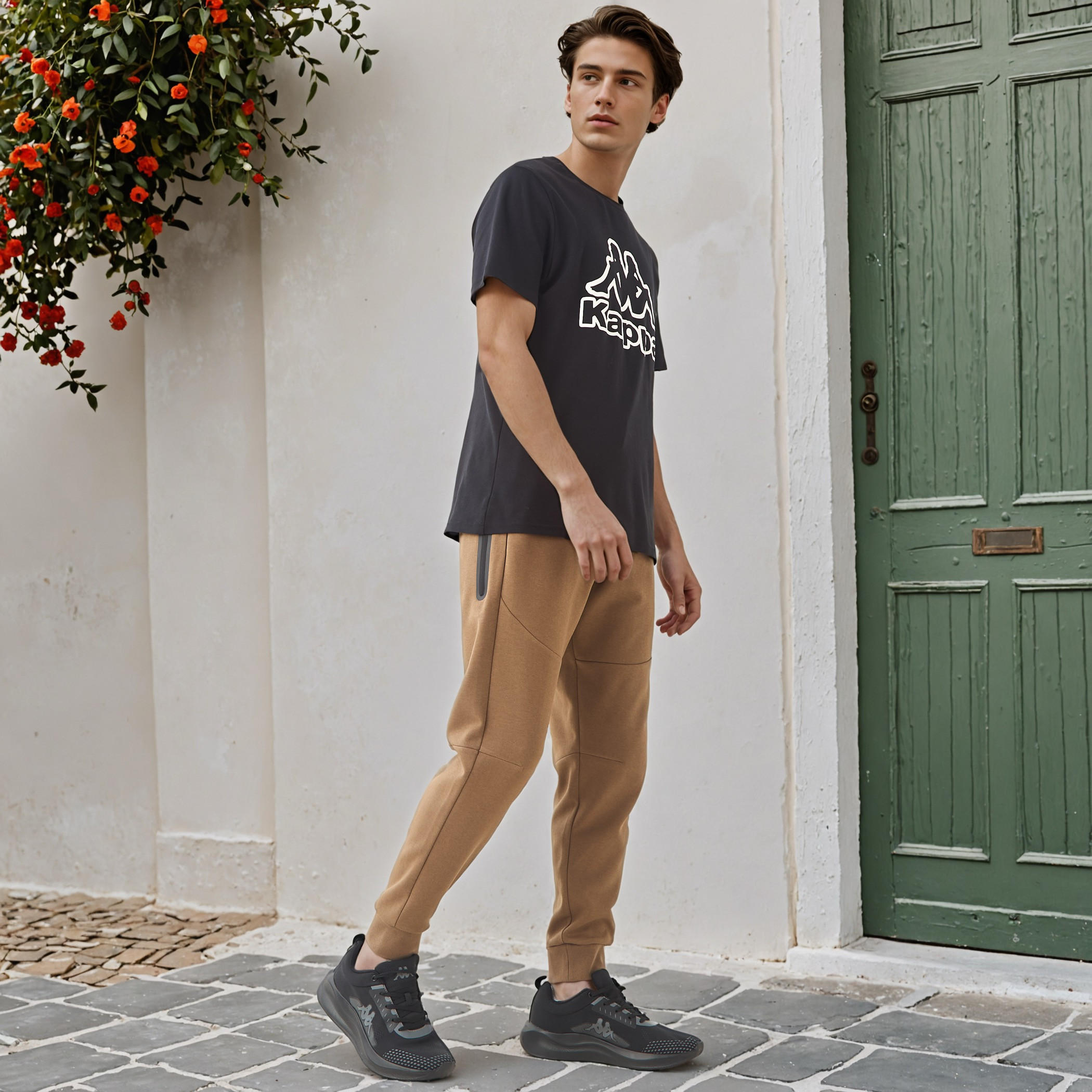 Kappa Regular Fit Panelled Joggers-men-clothing-sportswearandactivewear-bottoms-joggers-image-2