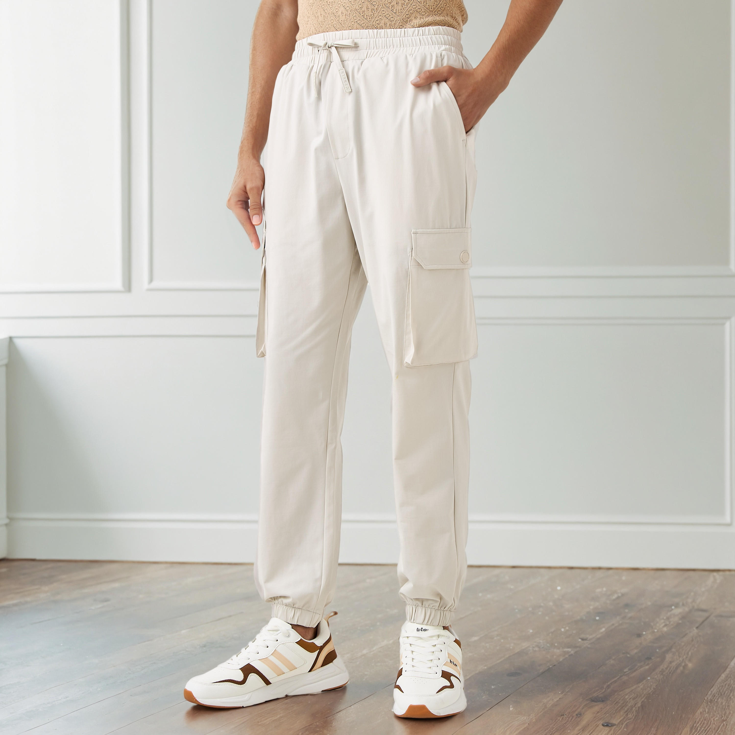 Love Pangolin Men Flexi Waist Joggers with Pockets-men-clothing-sportswearandactivewear-bottoms-joggers-image-1